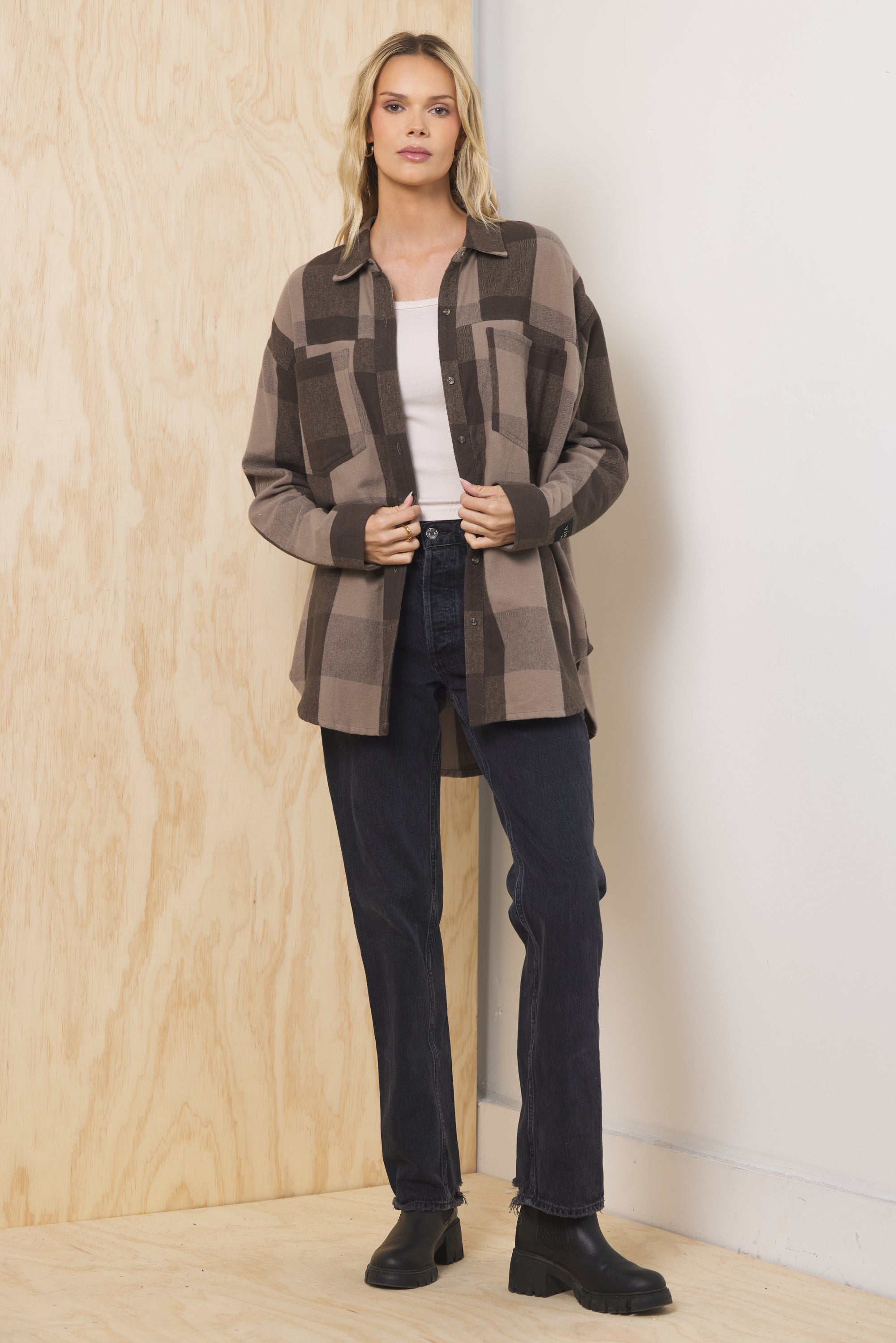 Oversized Flannel Button Down