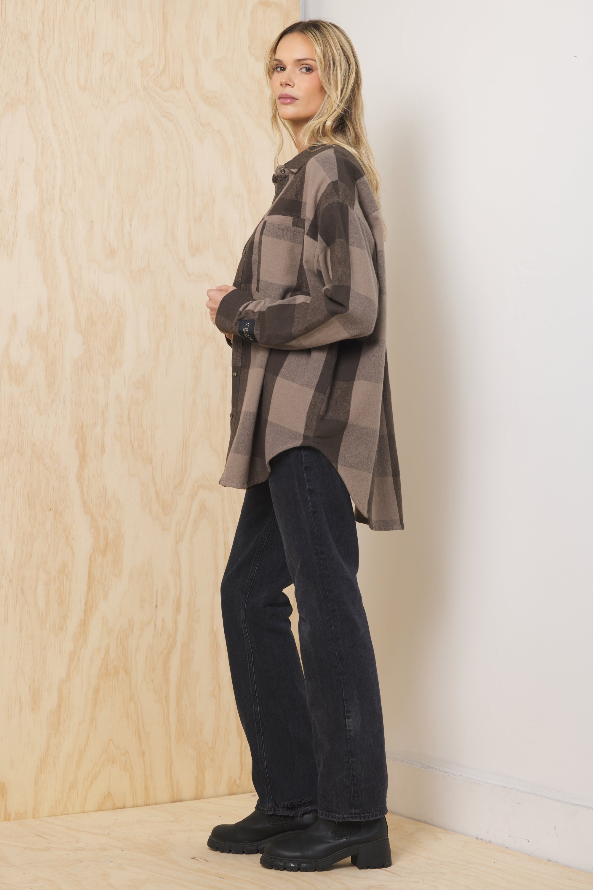Oversized Flannel Button Down