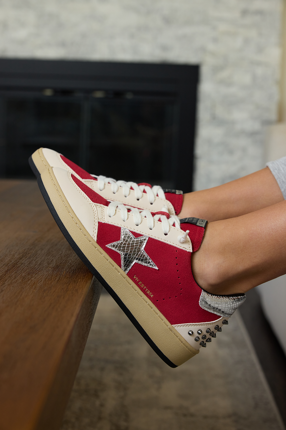 DENISSE - NUDE RED STUDDED