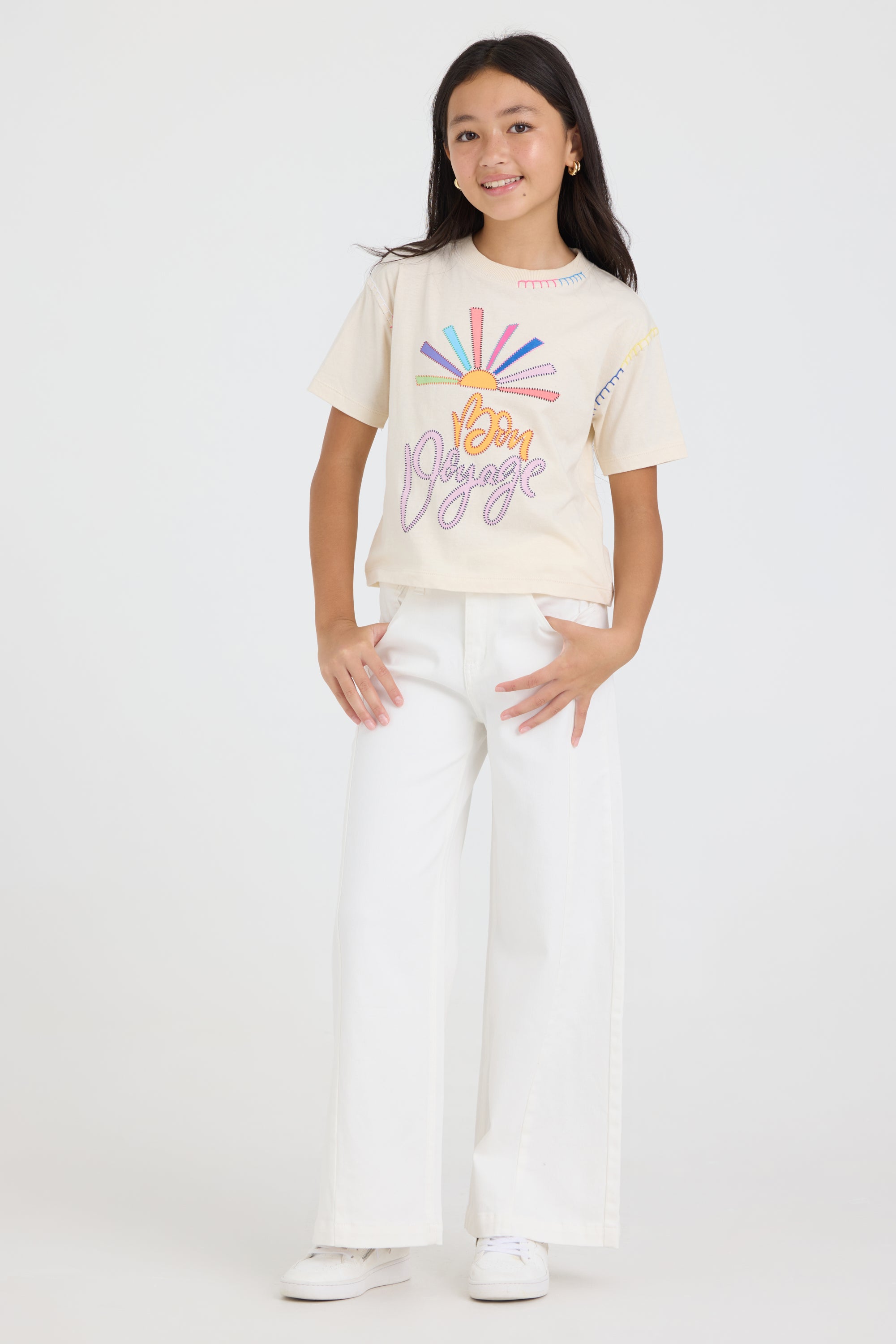 Kids Pintuck Wide Leg Pant