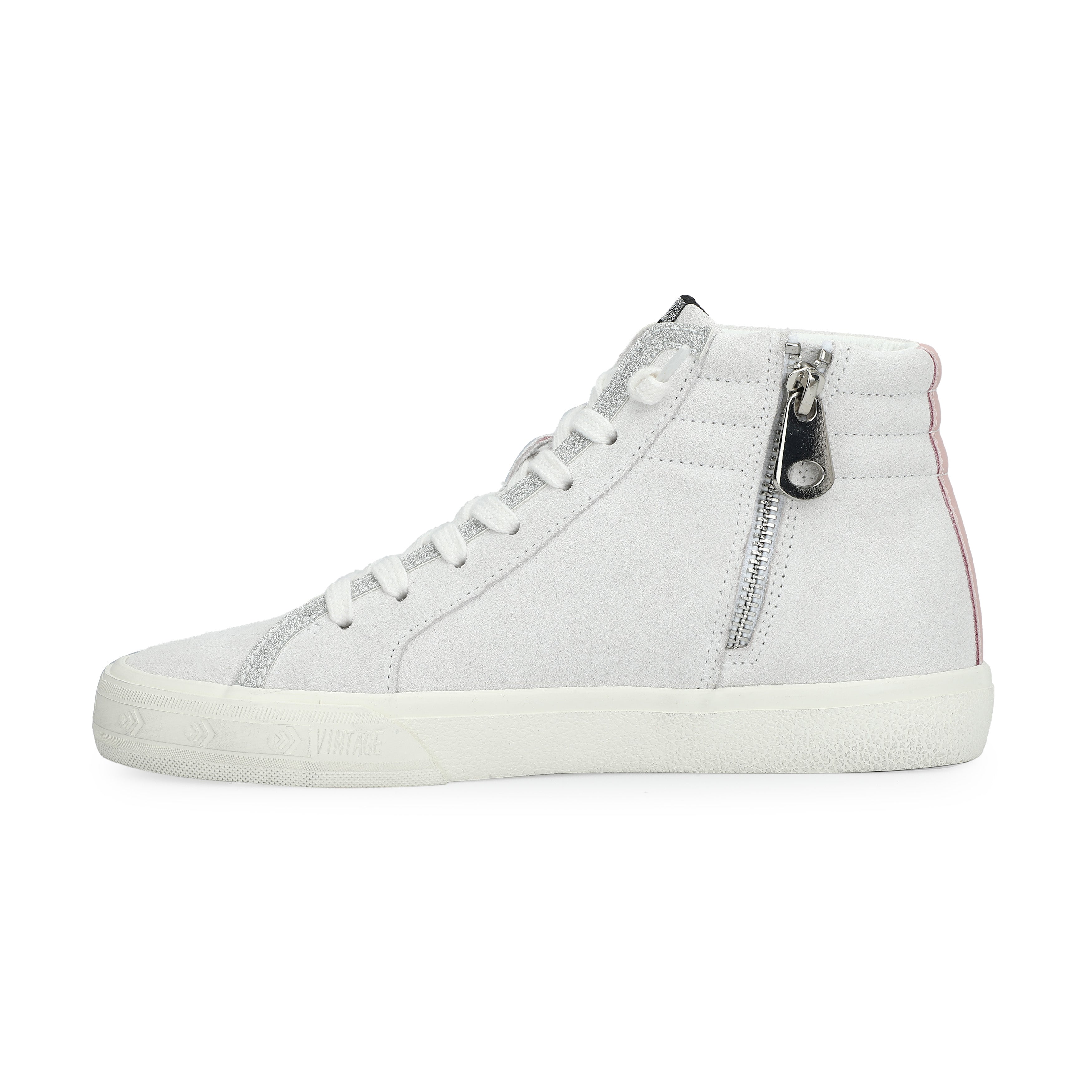 Gadol High 16 Grey Suede Baby Pink POP Footwear from Vintage Havana, view 4
