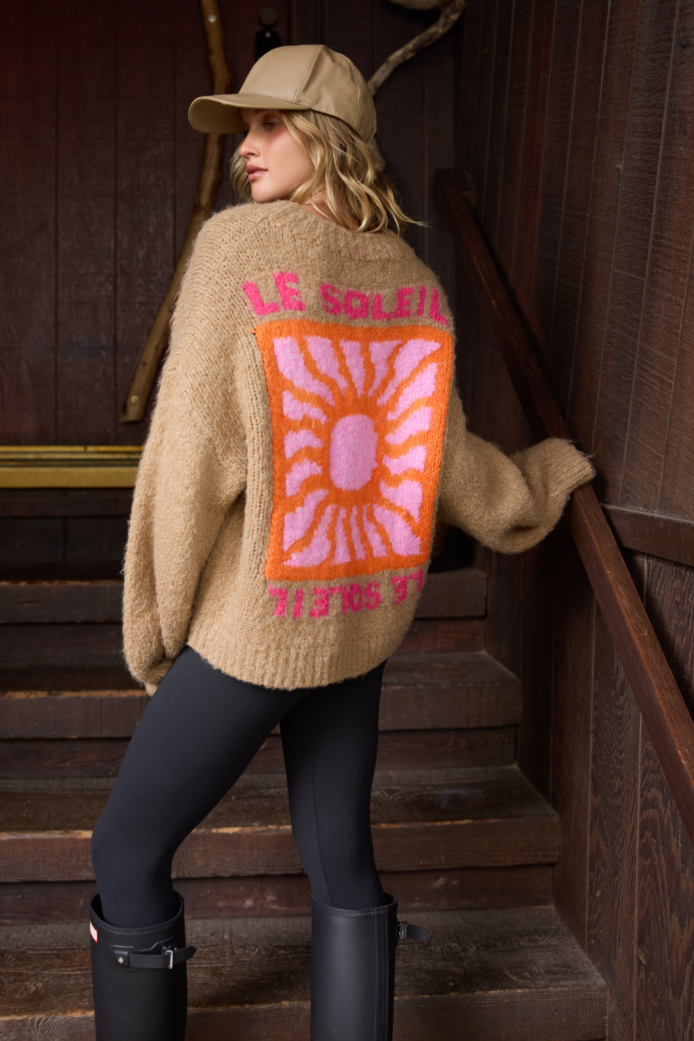 Jacquard Crew Neck Sweater
