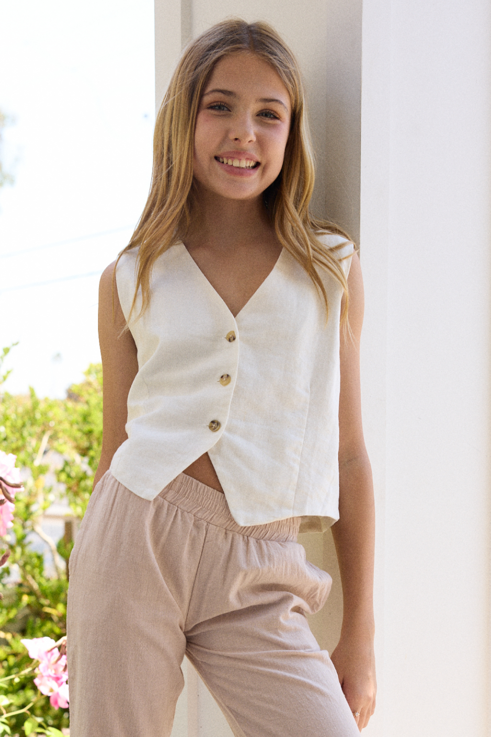 トップス Santaku Lipstop Washer Nylon Vest KidsButtonUpVest.png?v=