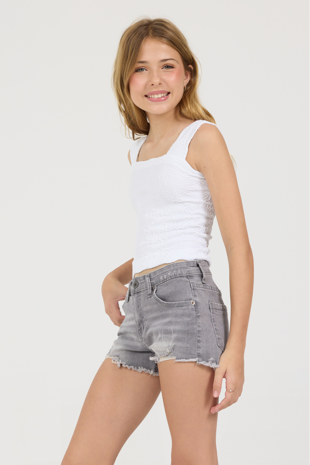 Kids Textured Seamless Tank Top