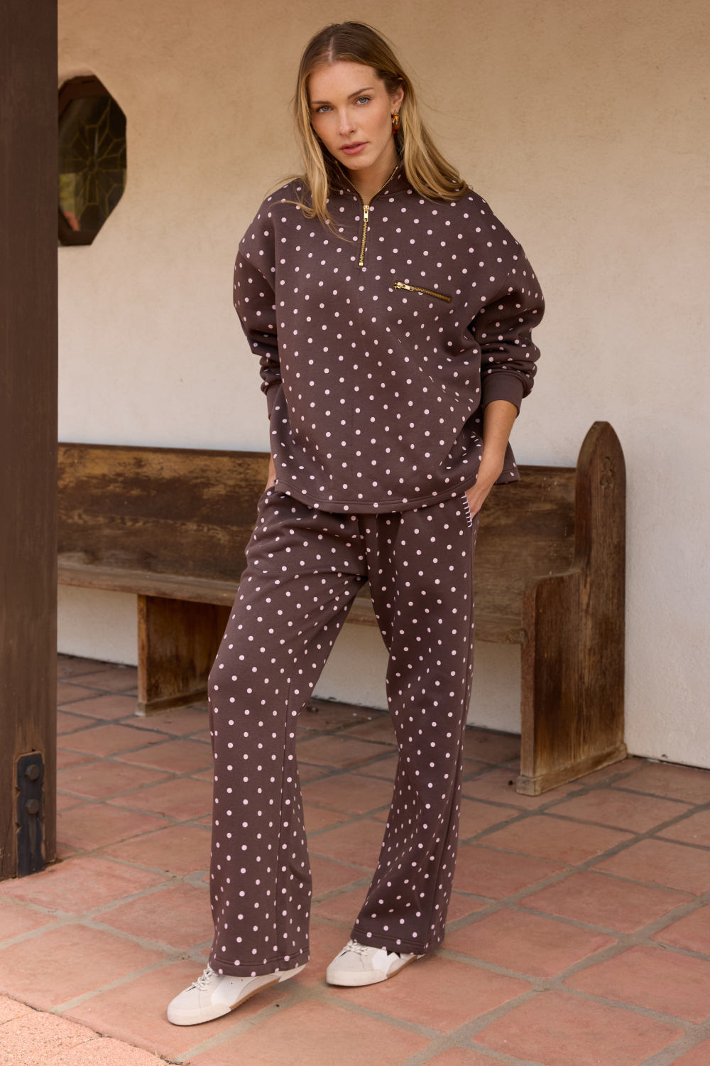 Printed Essential Fleece Quarter Zip