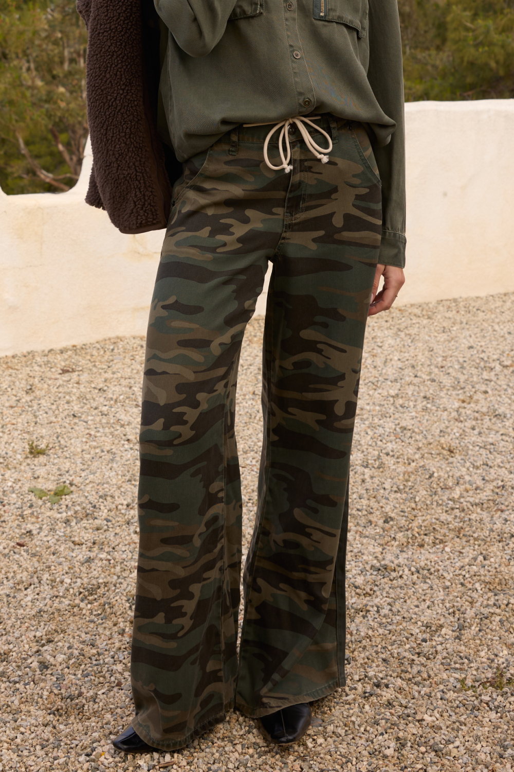 Printed Tencel Wide Leg Pant