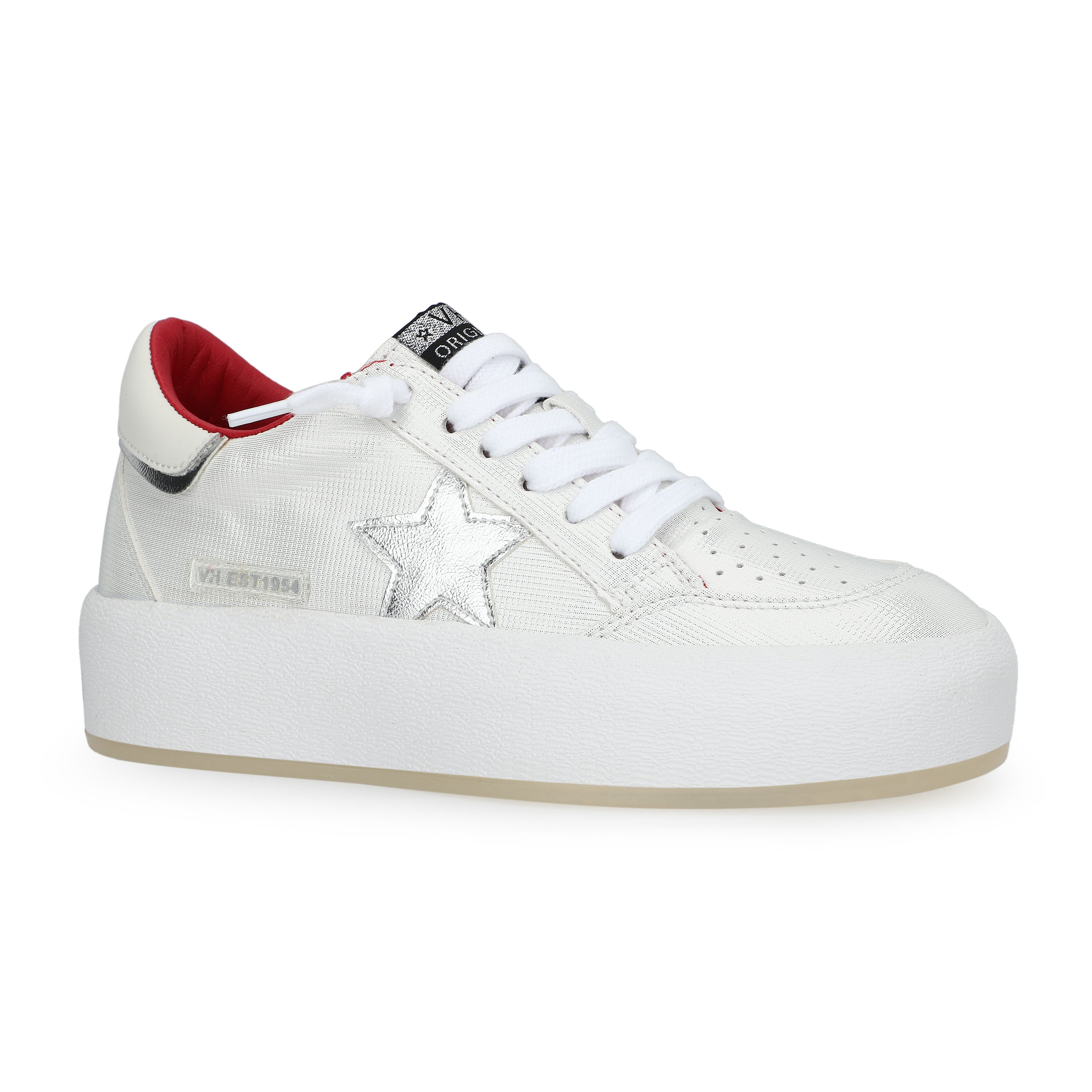REAM 10 - WHITE/SILVER/RED – Footwear – VintageHavana.com