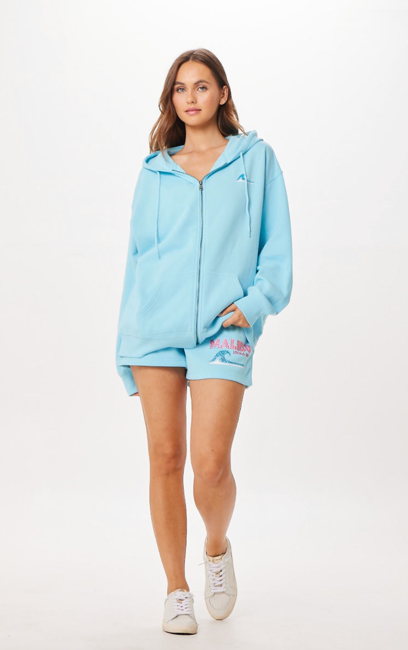Tropical Blue Malibu Jet Setter Surf Wash Zip Up