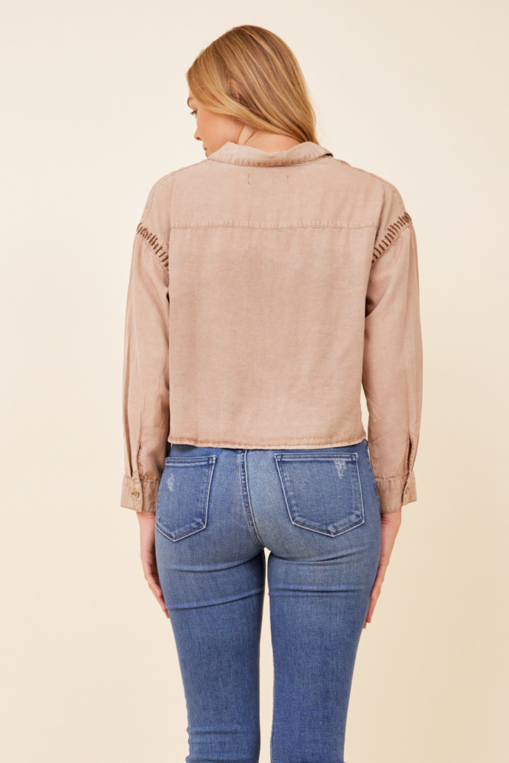 Washed Caramel W/ Tonal Darker Whip Stitching