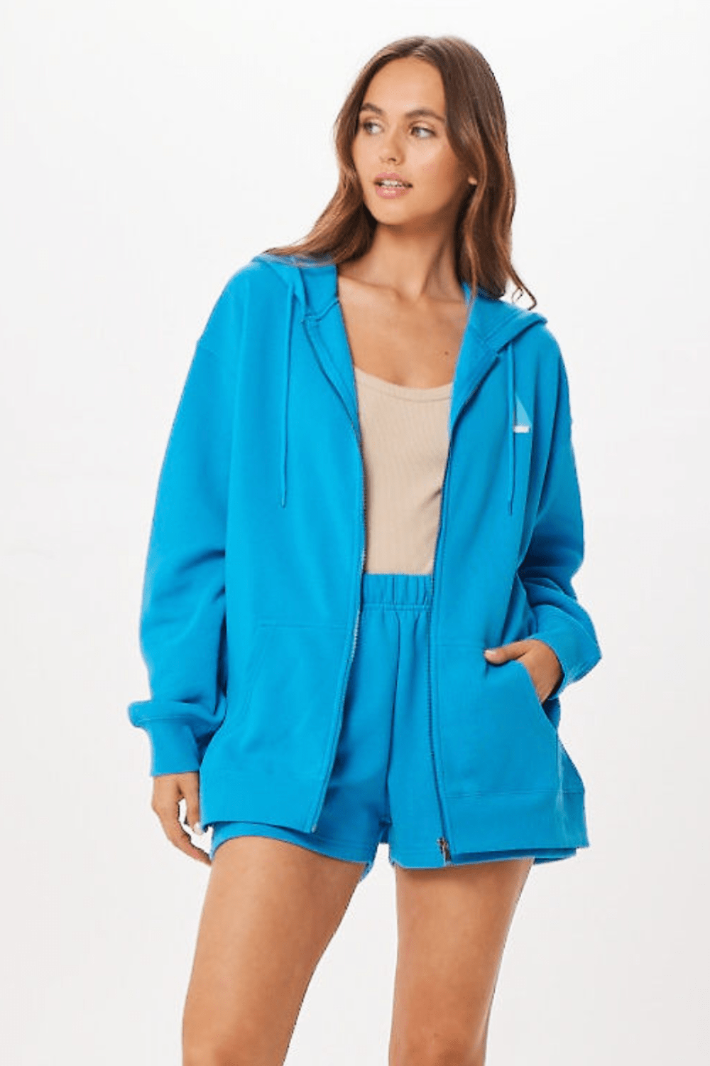Bright Blue St. Tropez Jet Setter Surf Wash Zip Up Bright Blue St. Tropez Jet Setter Surf Wash Zip Up