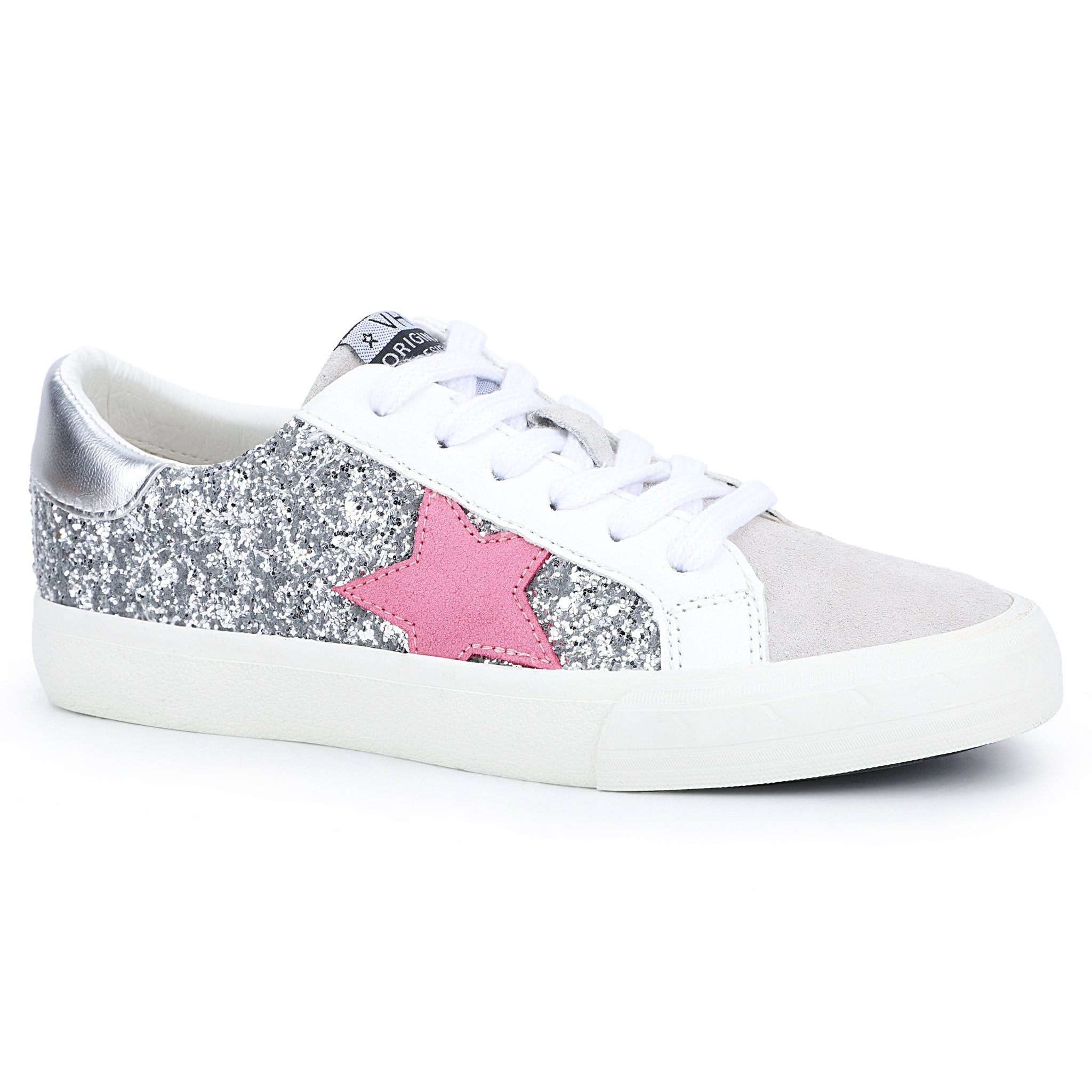 Silver pink shoes deals