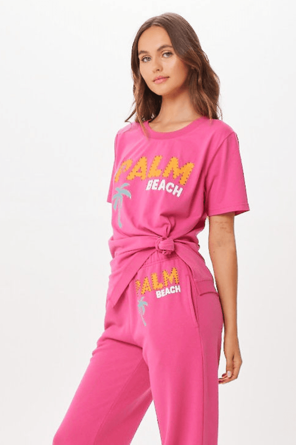 Hot Pink Palm Beach Jet Setter T-Shirt