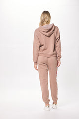 Toasted Almond Winter Fleece Patch Hoodie