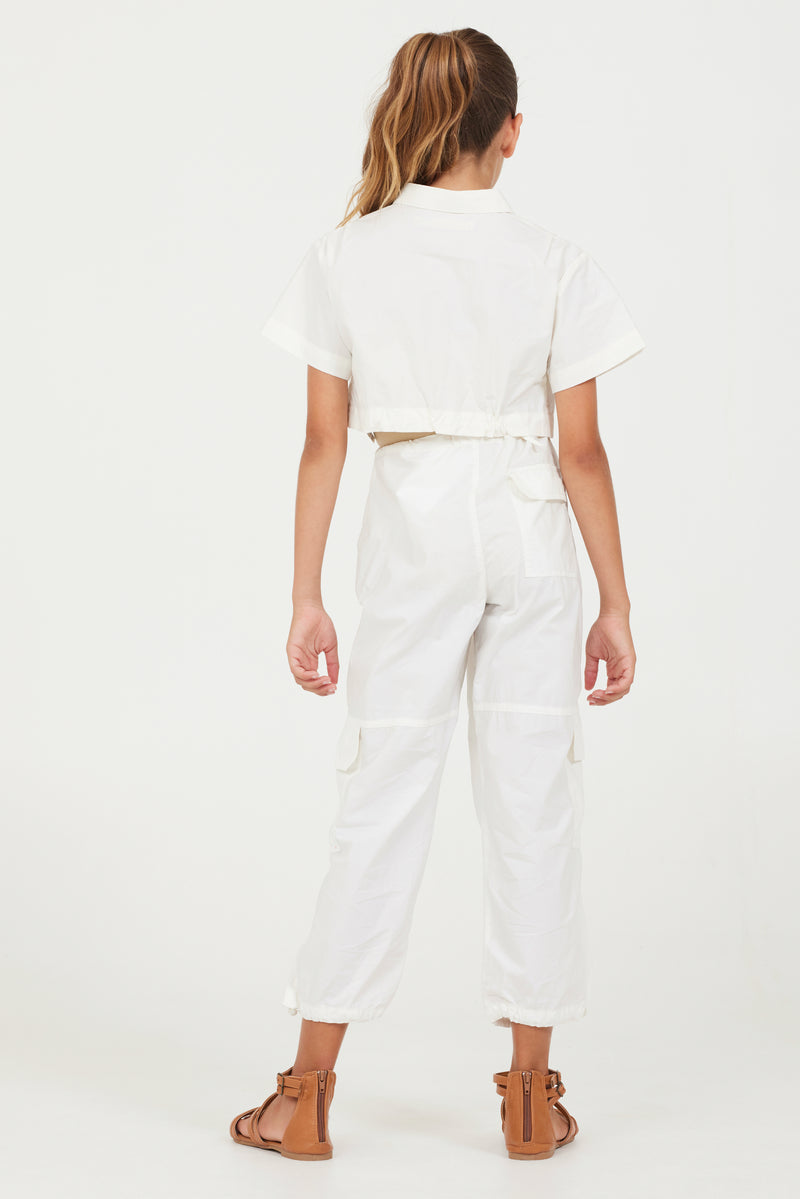 Oyster Cropped Button Down