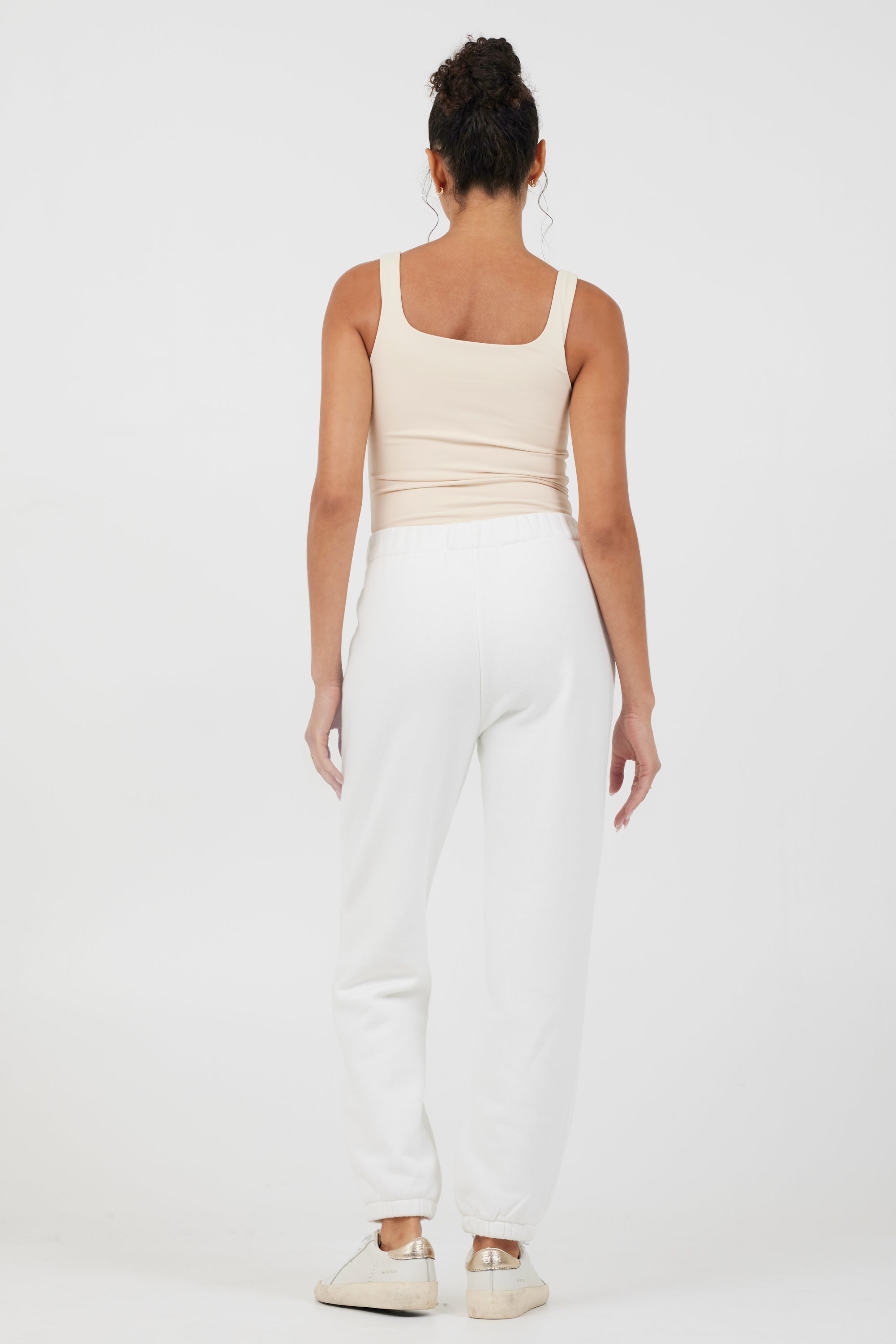 White Essentials Fleece Joggers