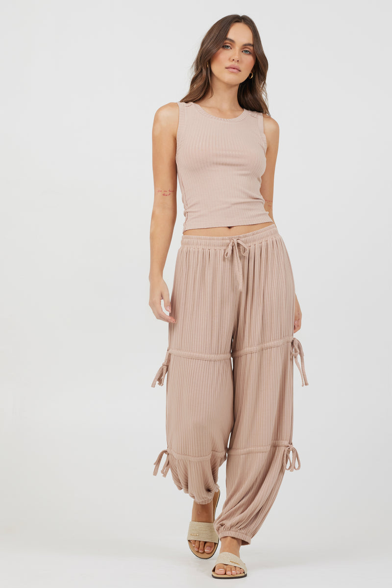 Nude Wide Rib Fitted Tank