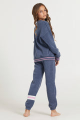 Kids Navy Aspen Patch Crew