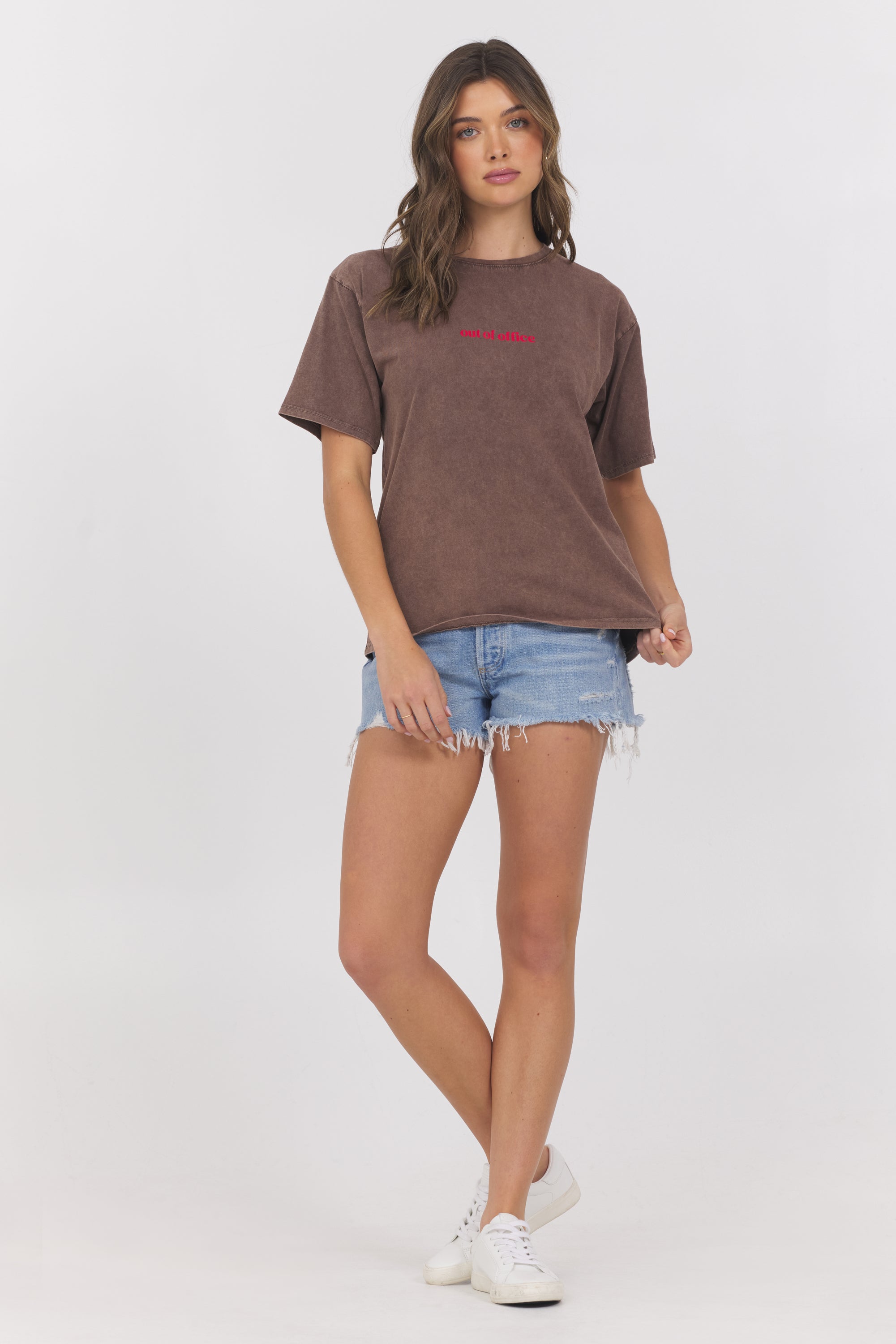 Washed Graphic Tee Out Of Office