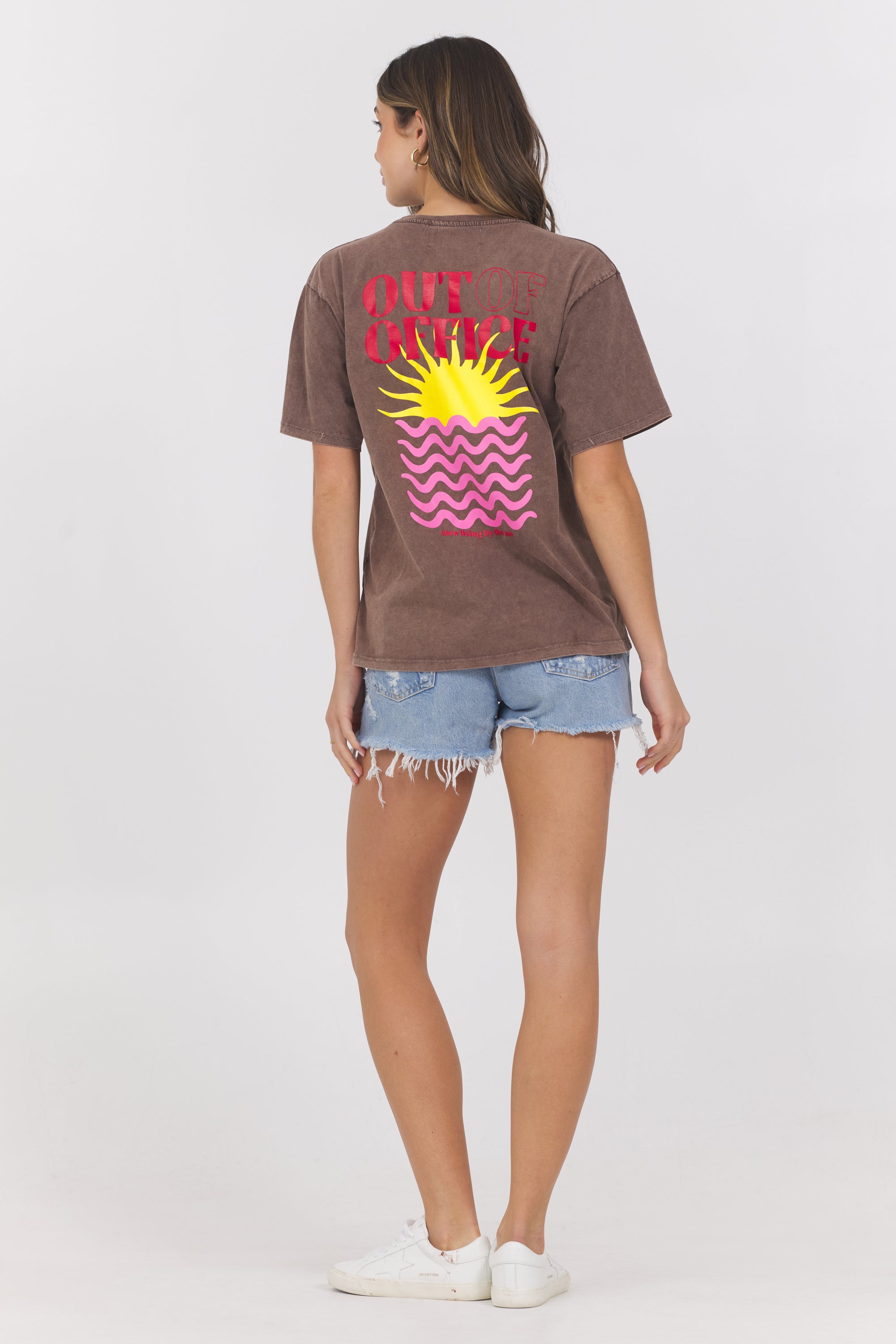 Washed Graphic Tee Out Of Office