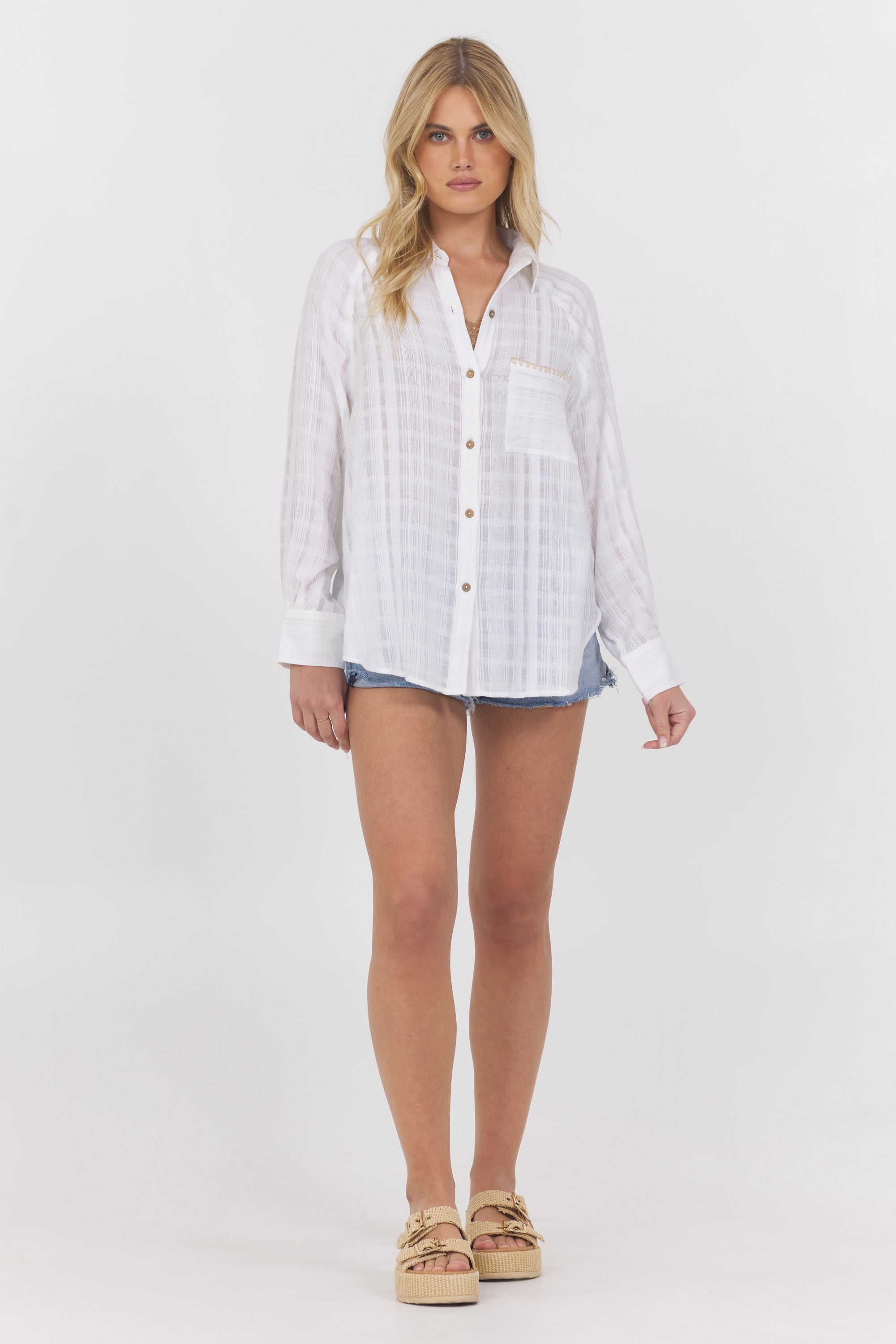 Shirting w/ Whipstitch Pocket