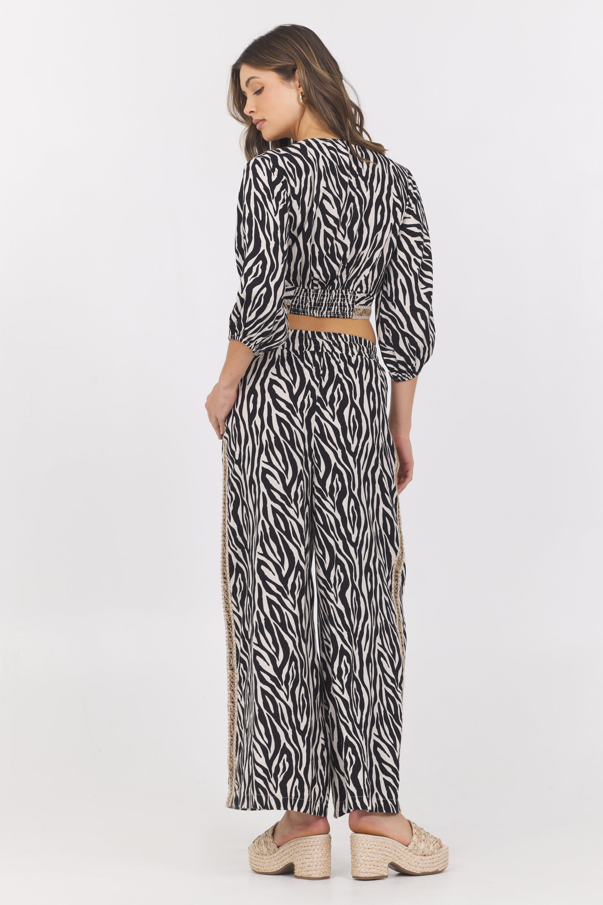 Animal Print Twist Front Top