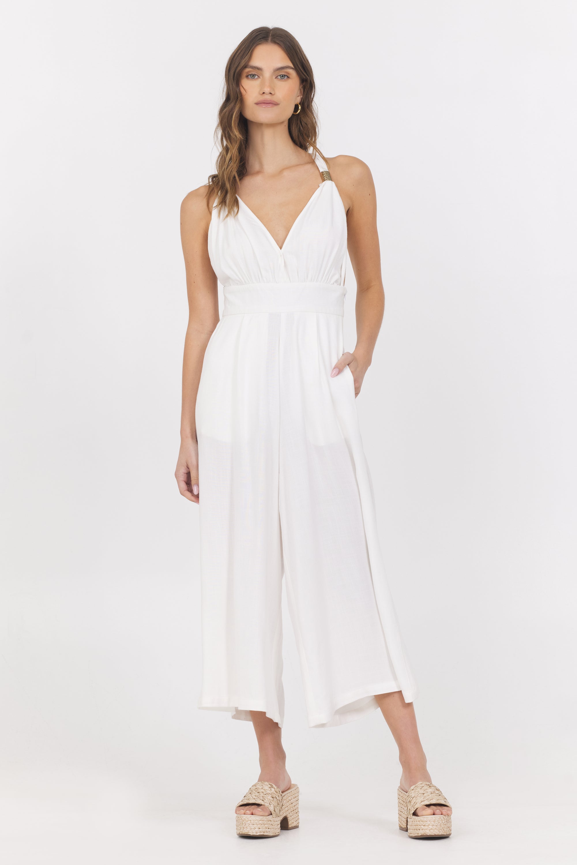 Linen Blend Jumpsuit