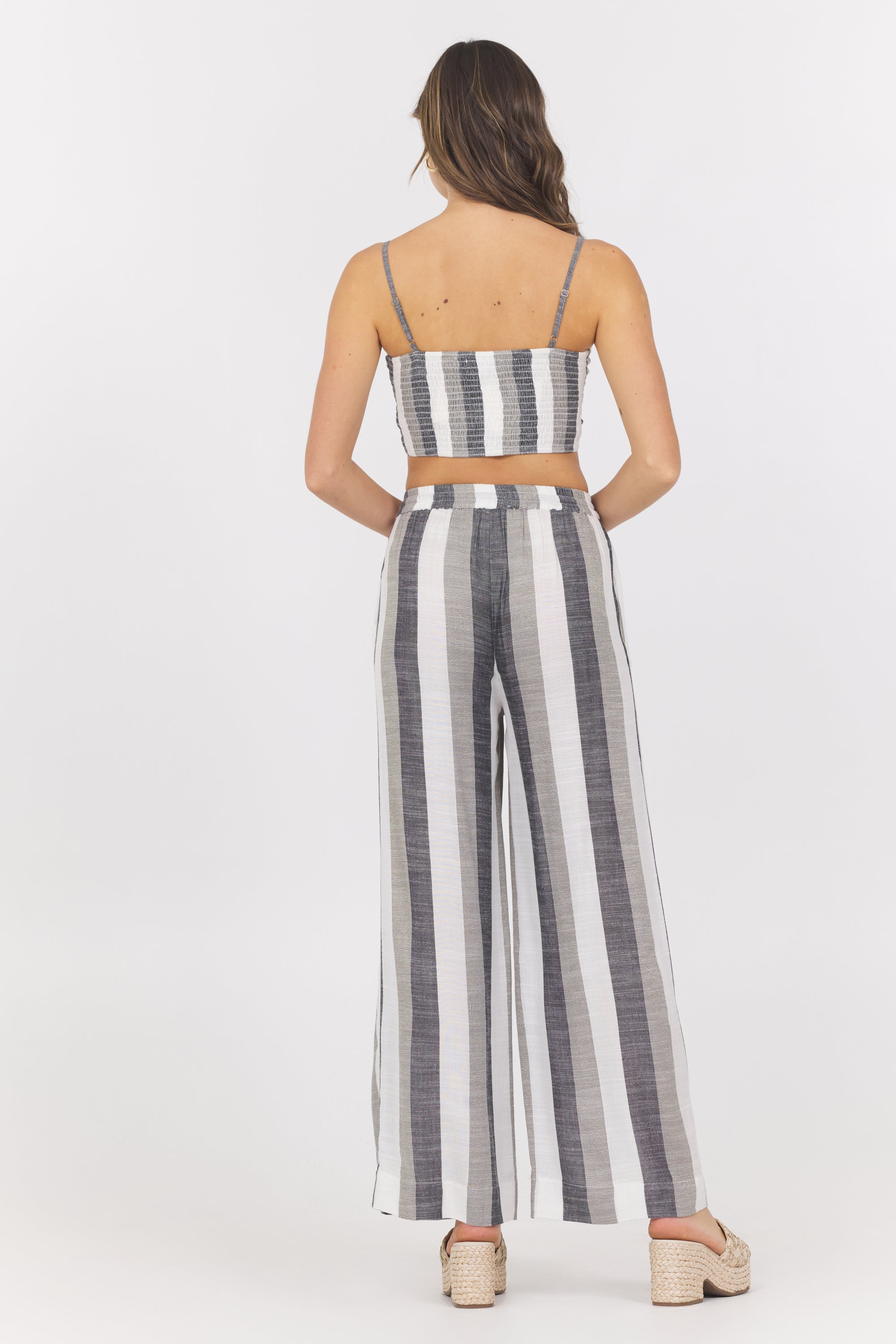 Metallic Stripe Cut Out Tank