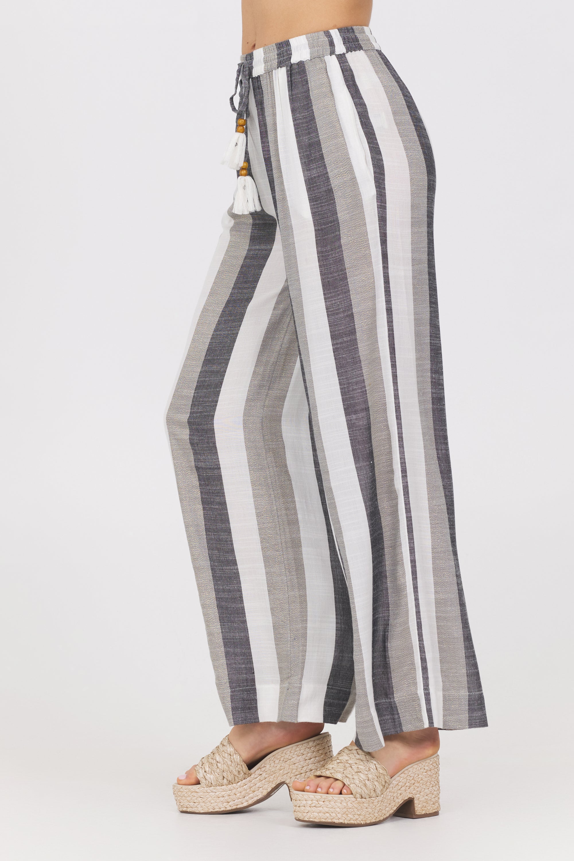 Lightweight Metallic Stripe Pant