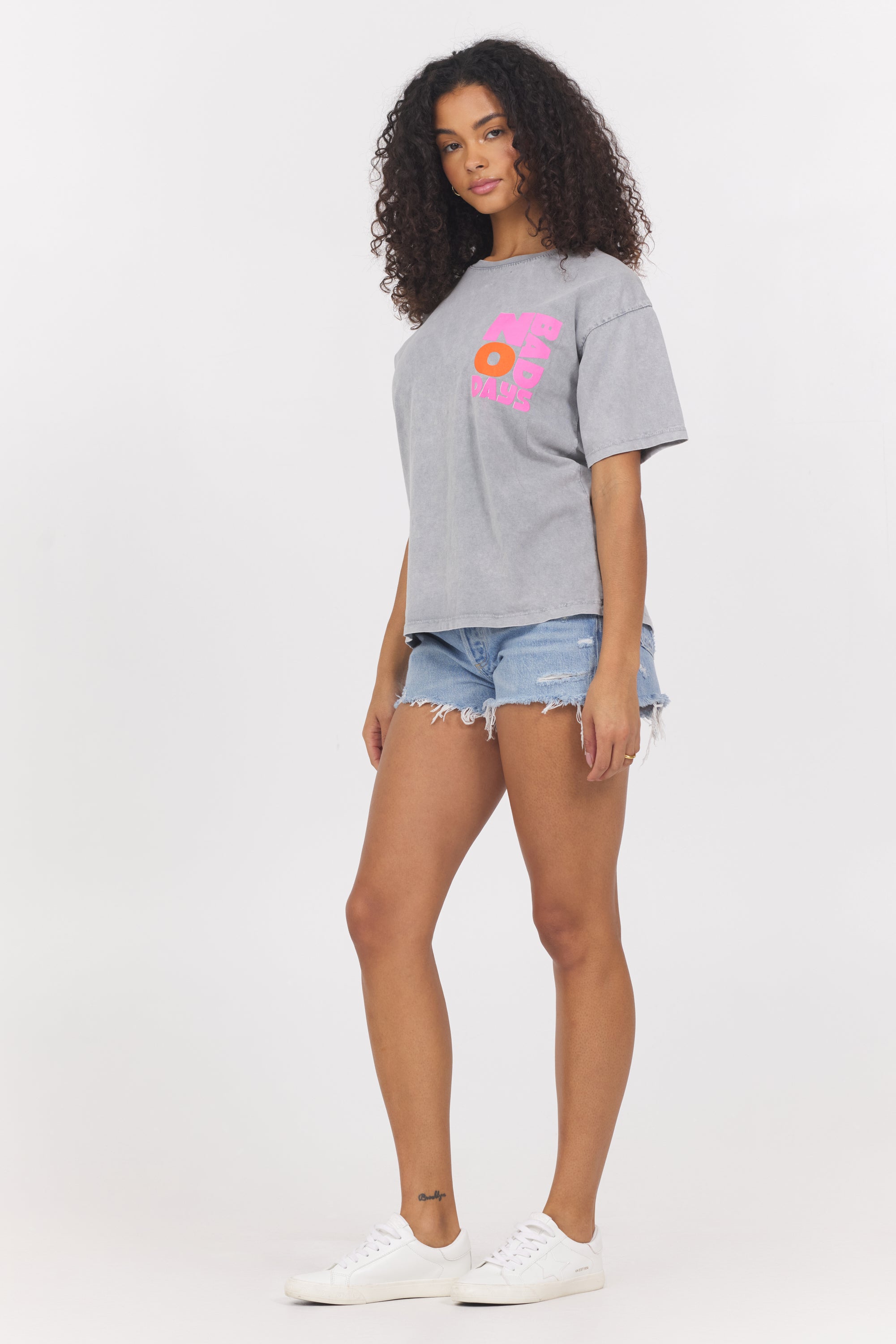 Washed Graphic Tee - NO BAD DAYS