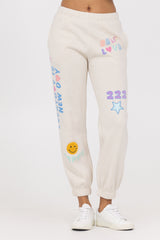 Printed Surf Wash Jogger with Patches