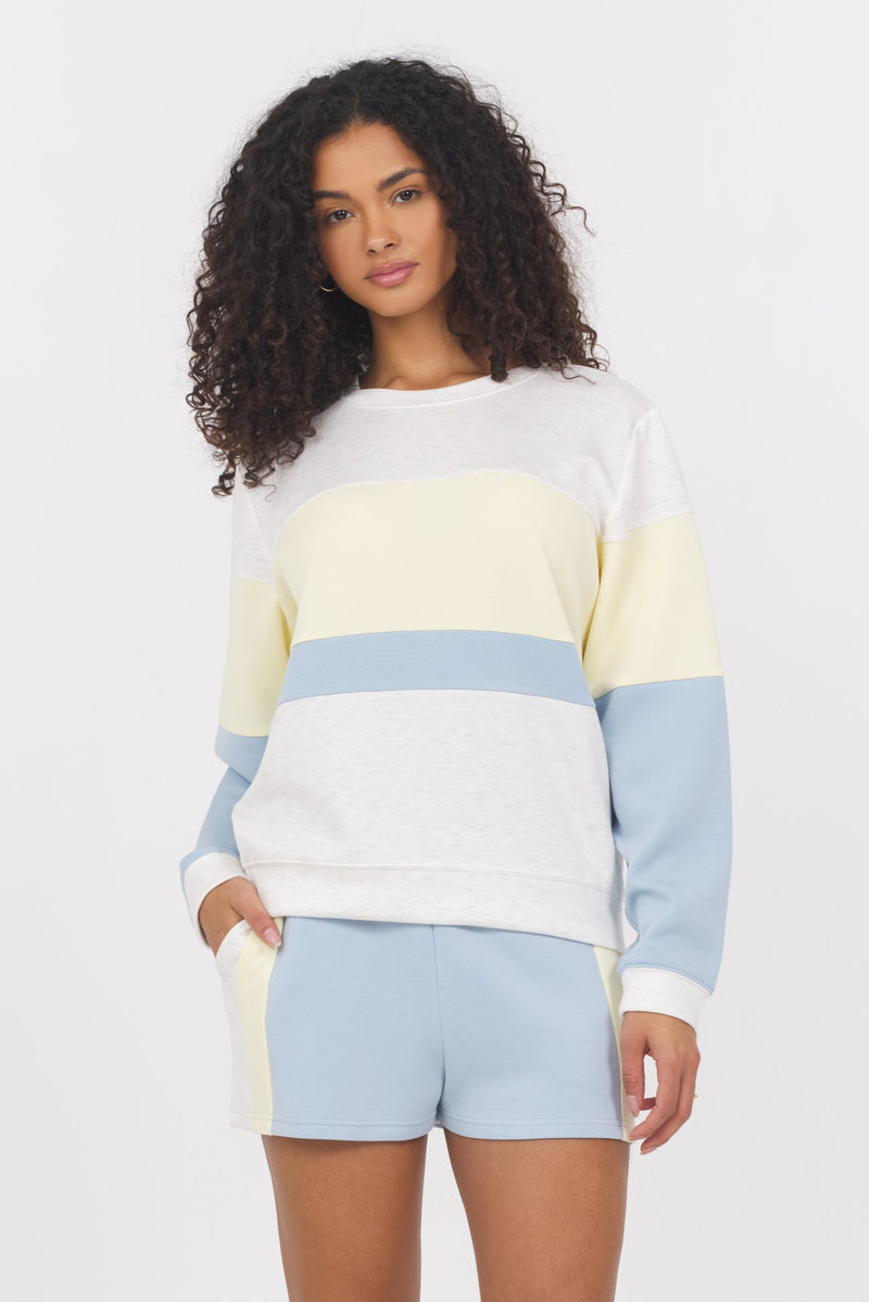 Color Block Cloud Fleece Crew