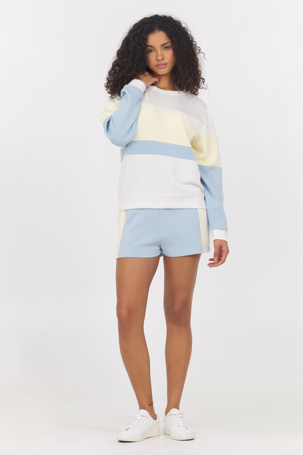 Color Block Cloud Fleece Crew