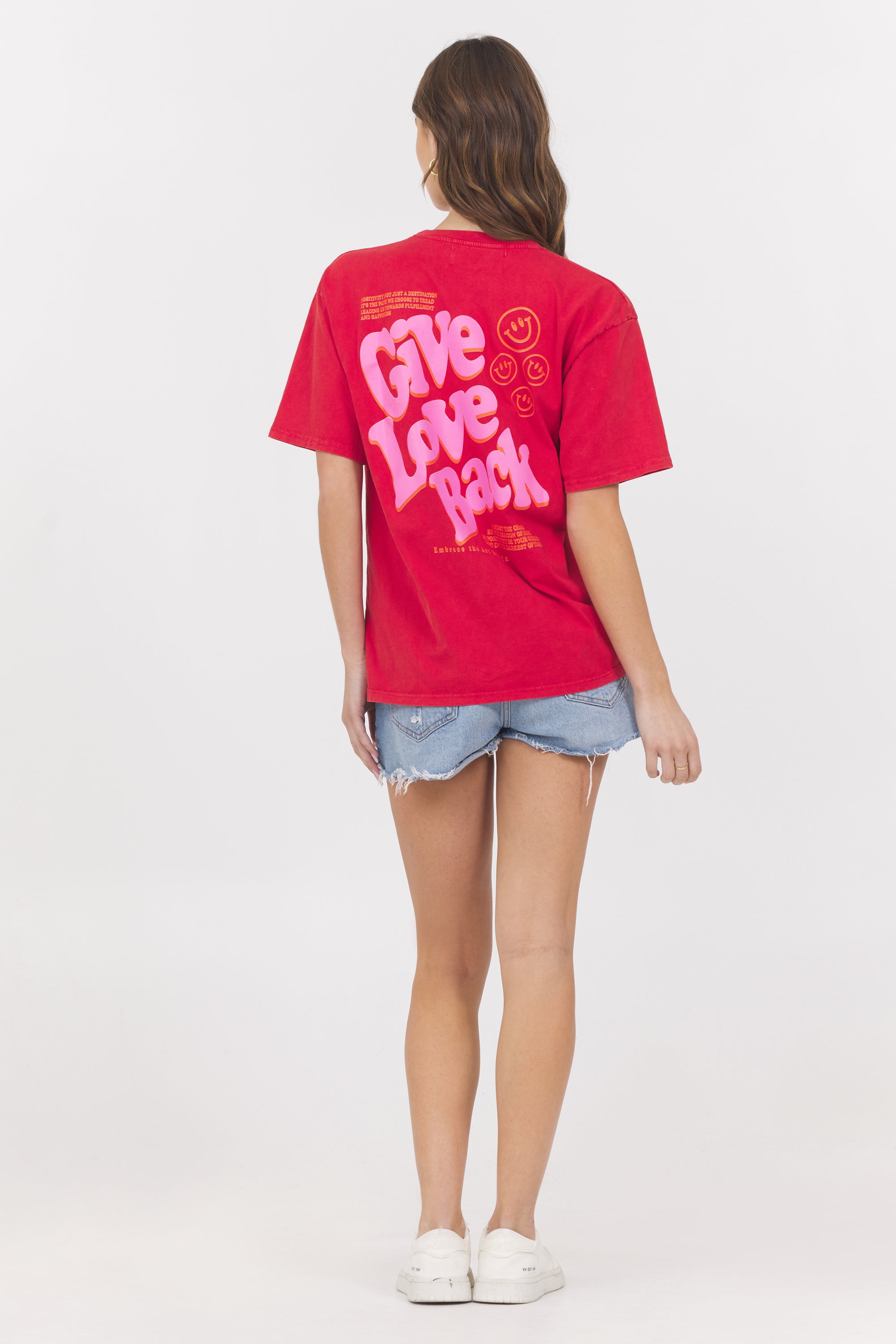 Washed Graphic Tee Give Love Back