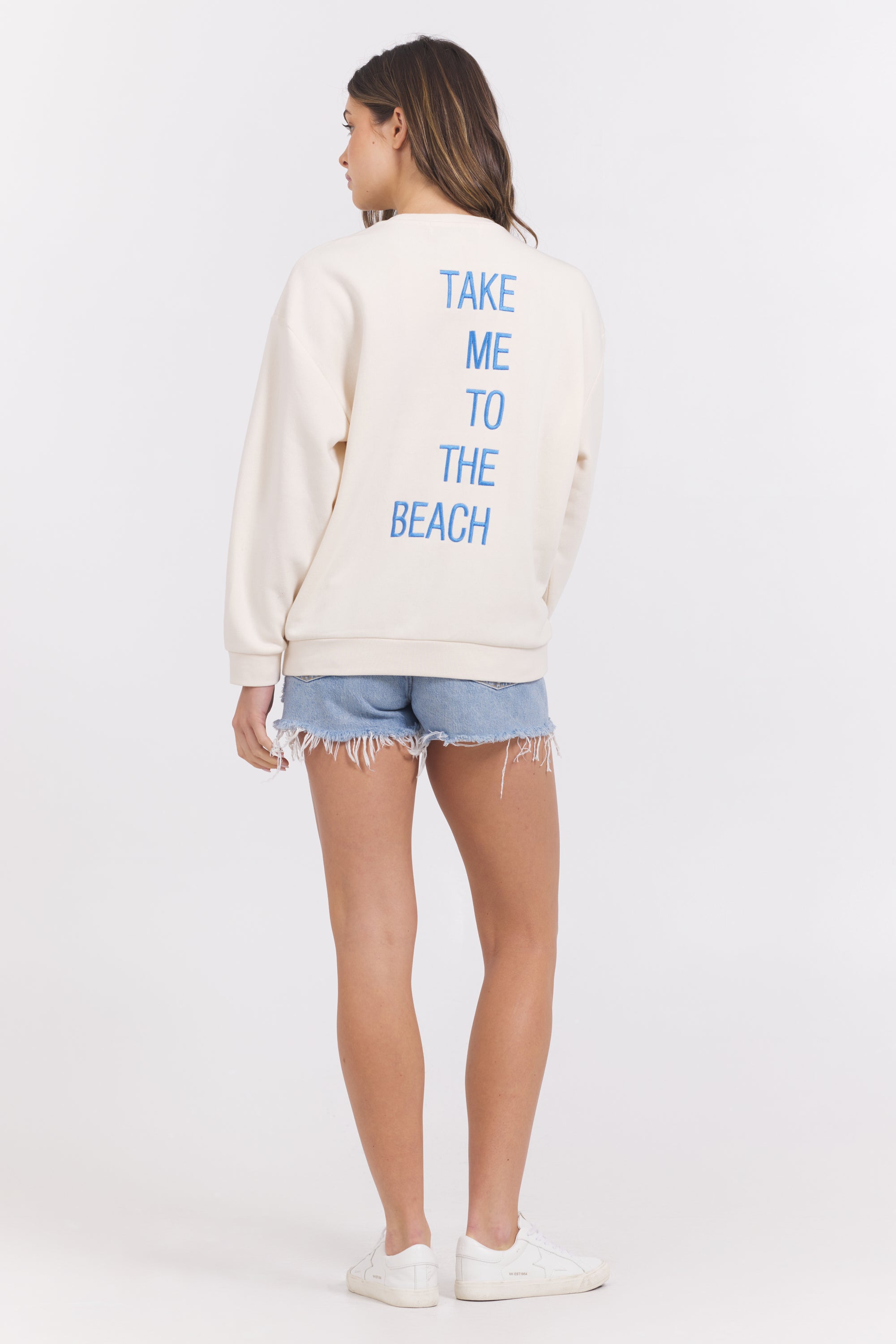 SURF WASH EMBROIDERED CREWNECK