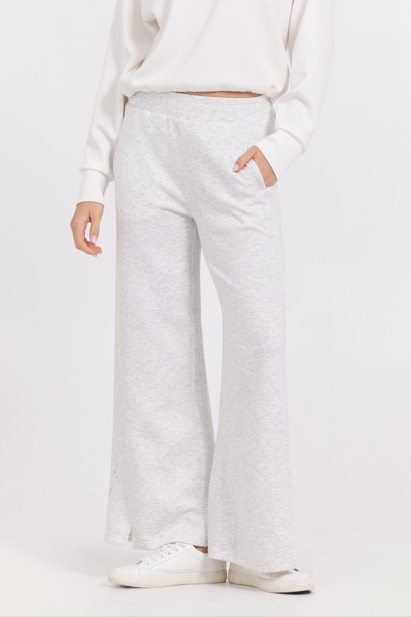 Egg Shell Cloud Wide Leg Pant