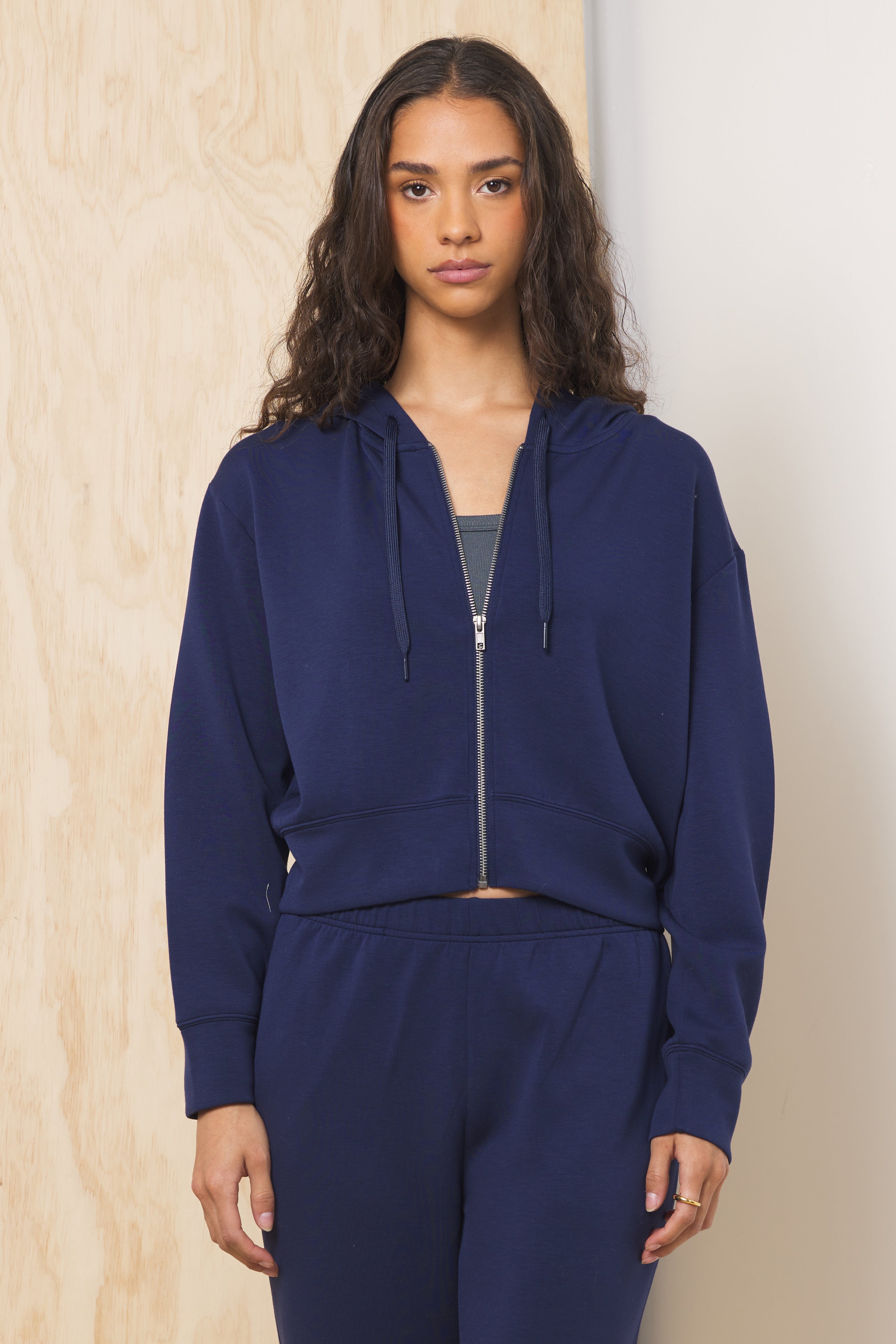 Cloud Fleece Crop Zip Up