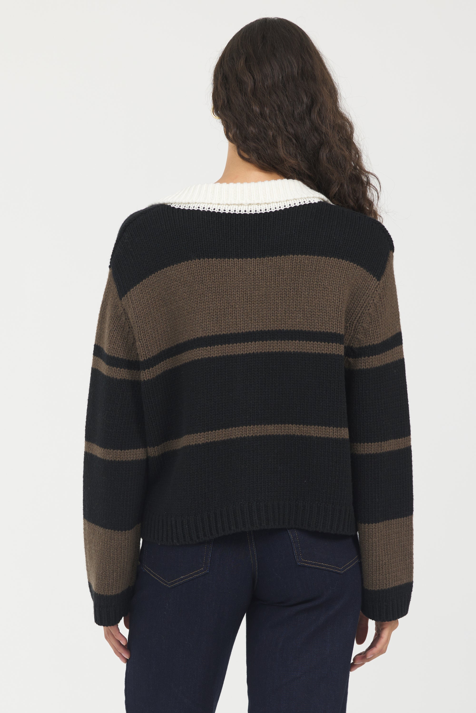 Woodland Stripe Collared Sweater