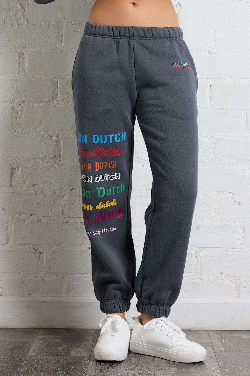 Von Dutch Jogger with Multi Print