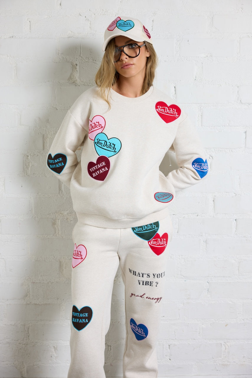 Von Dutch Heart Patches Crew Neck