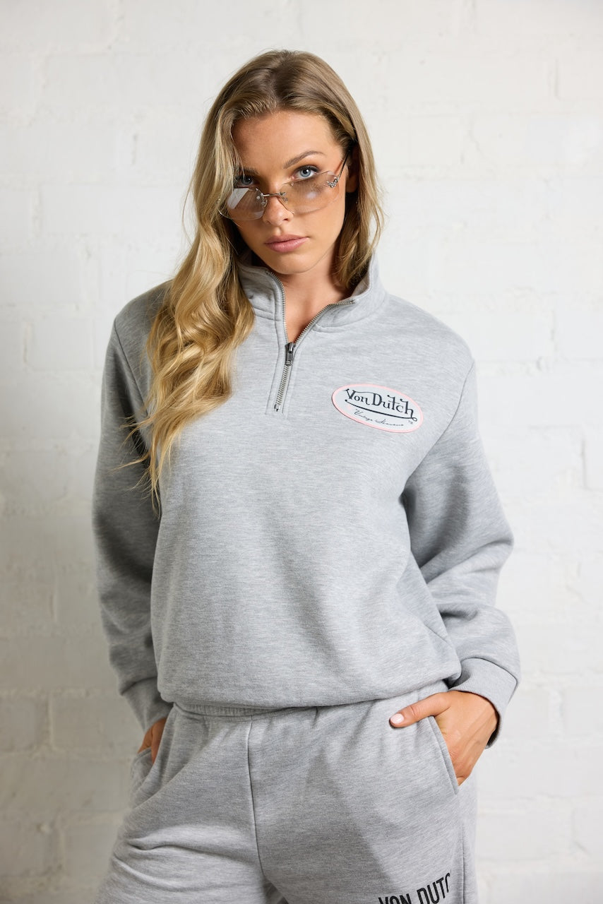 Von Dutch Quarter Zip with Print