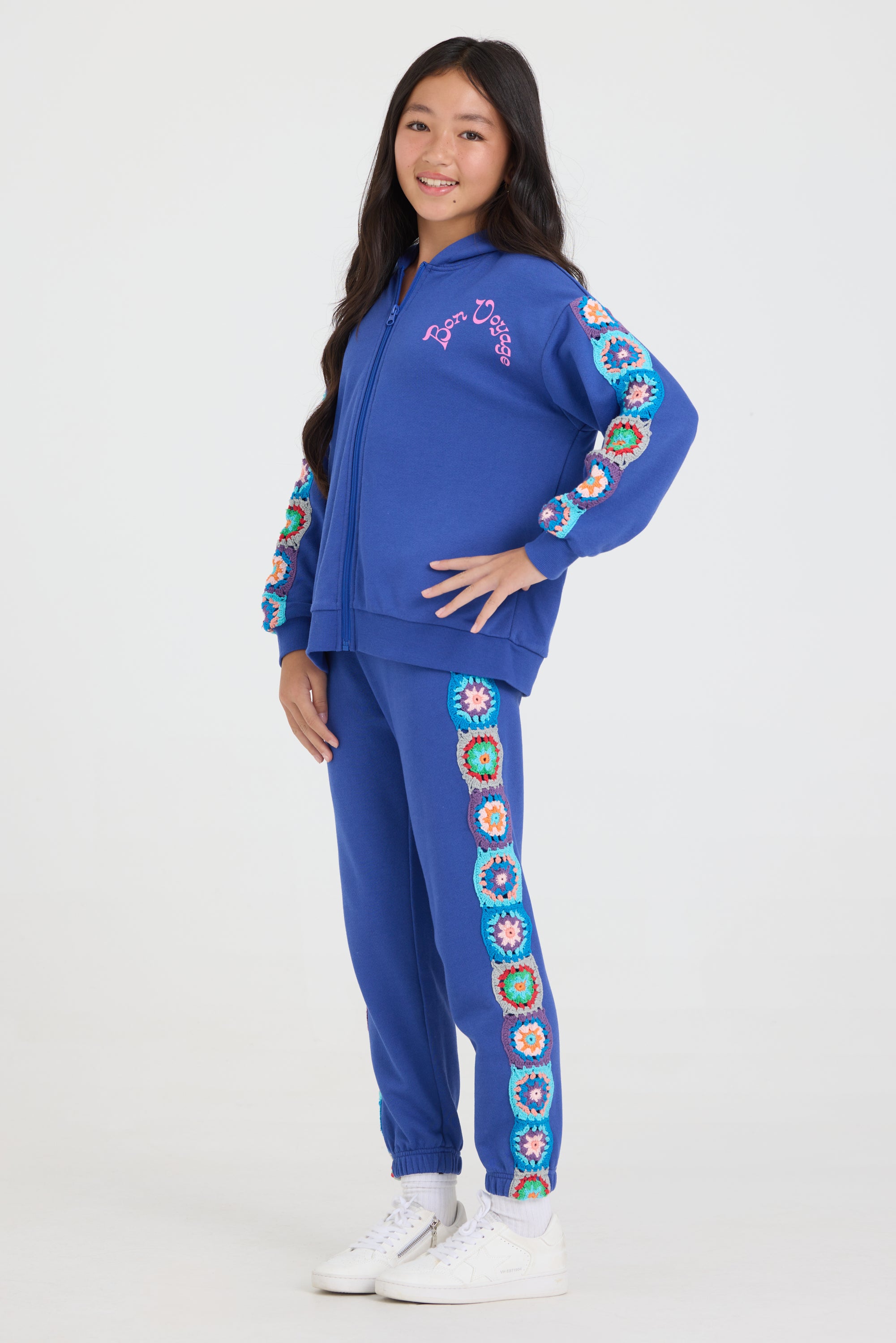 Kids Navy Jogger w/Crochet