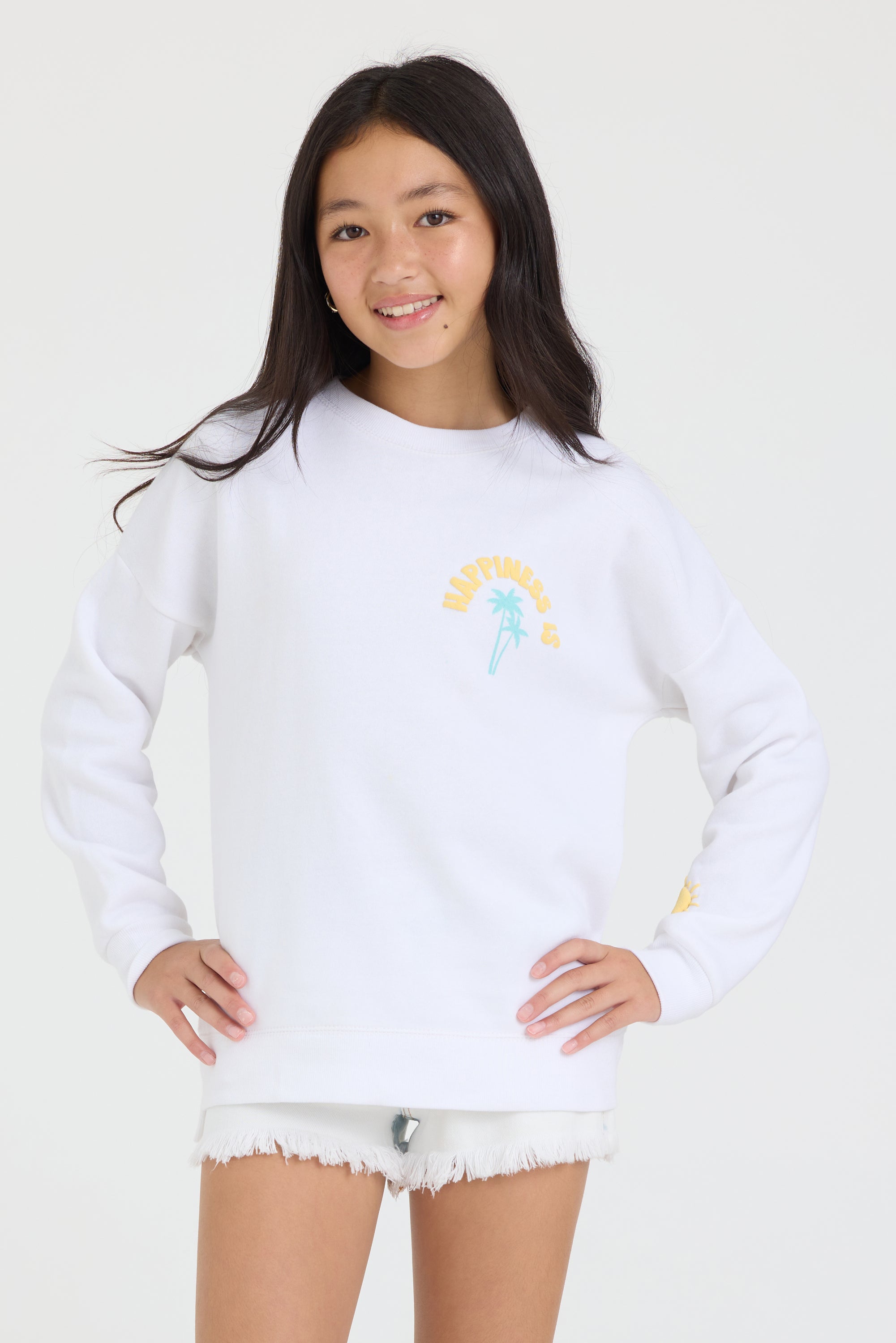 Kids Happiness Oversize Crewneck