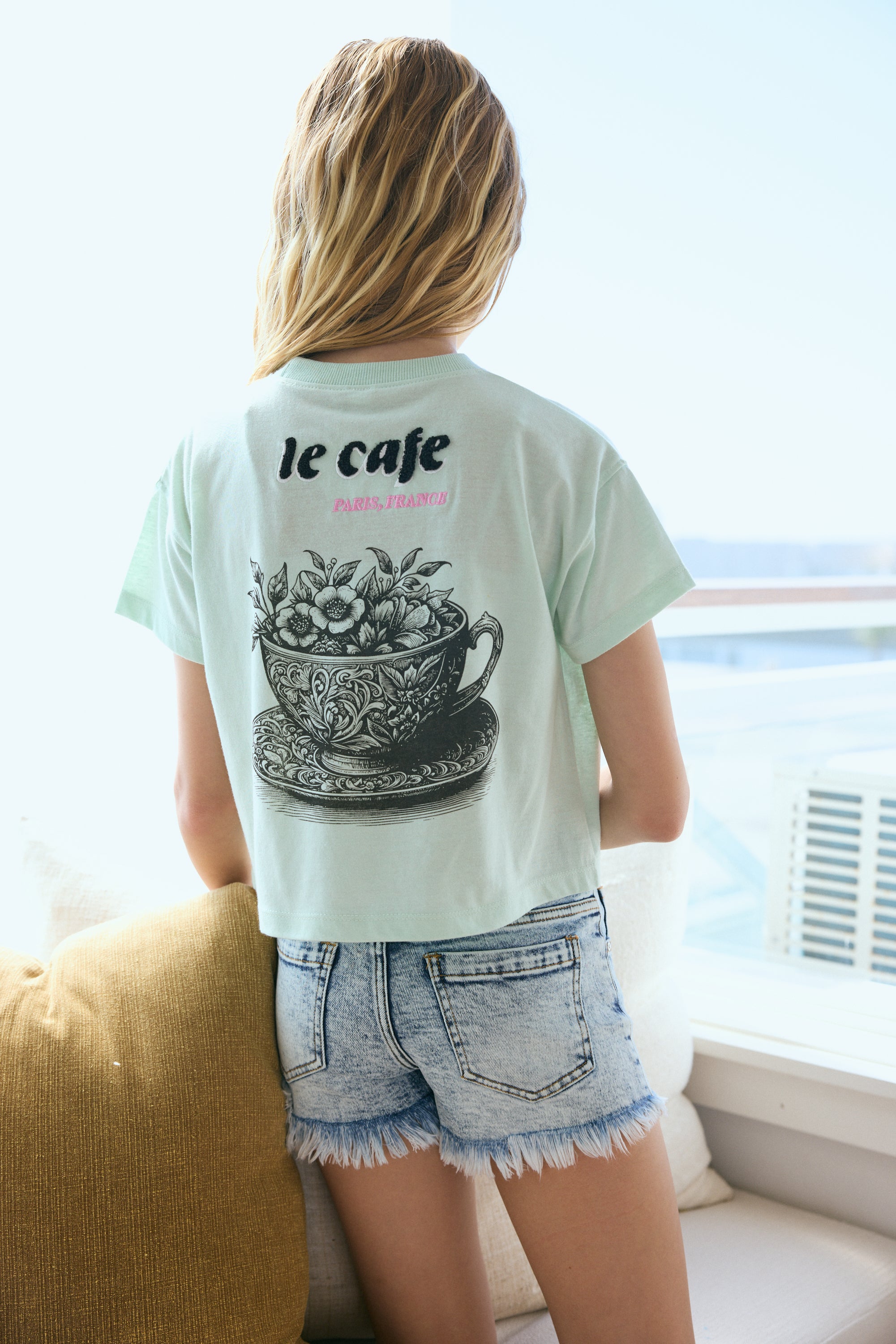 Kids Denim Shorts with Fray