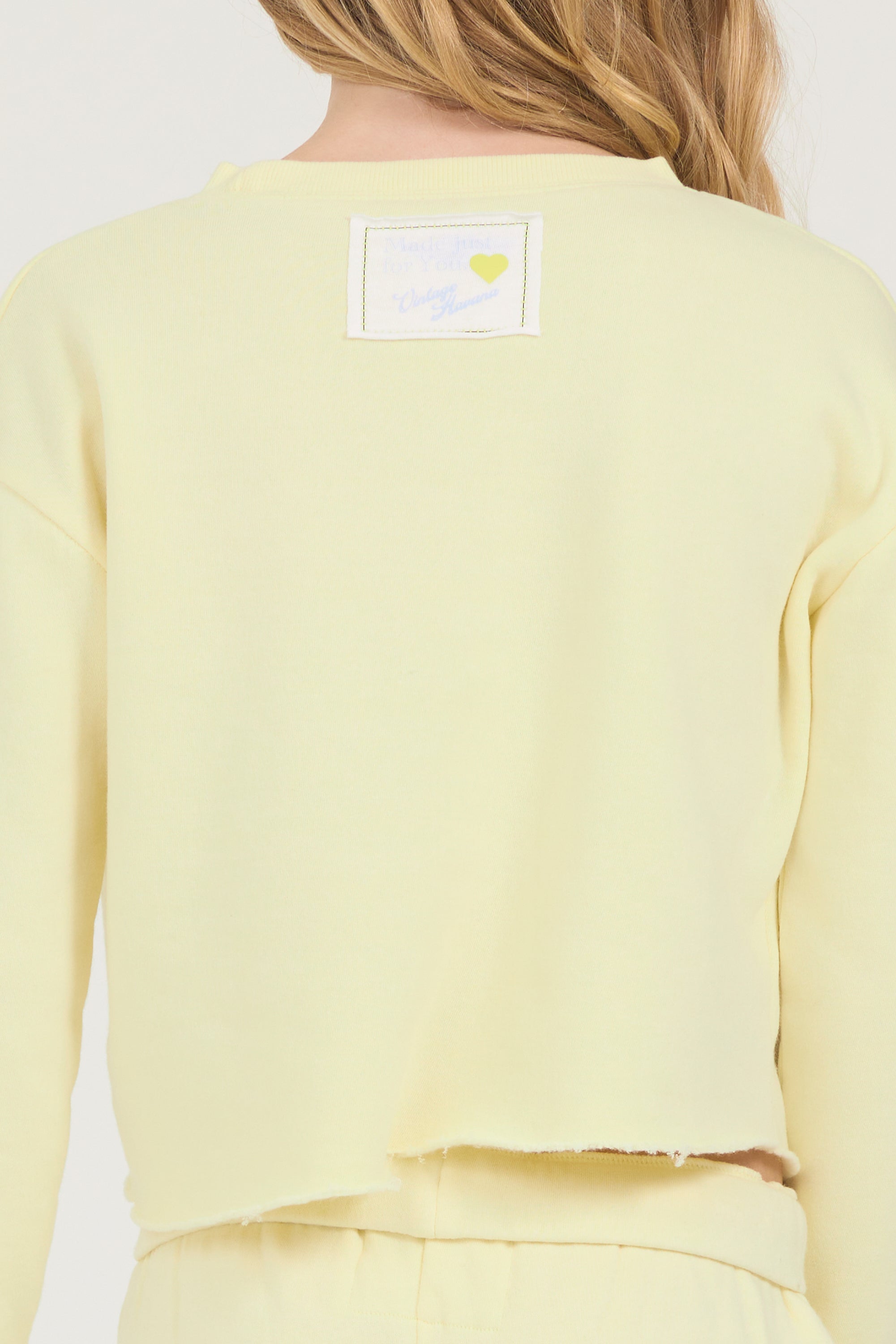 Kids Burnout Cropped Crewneck