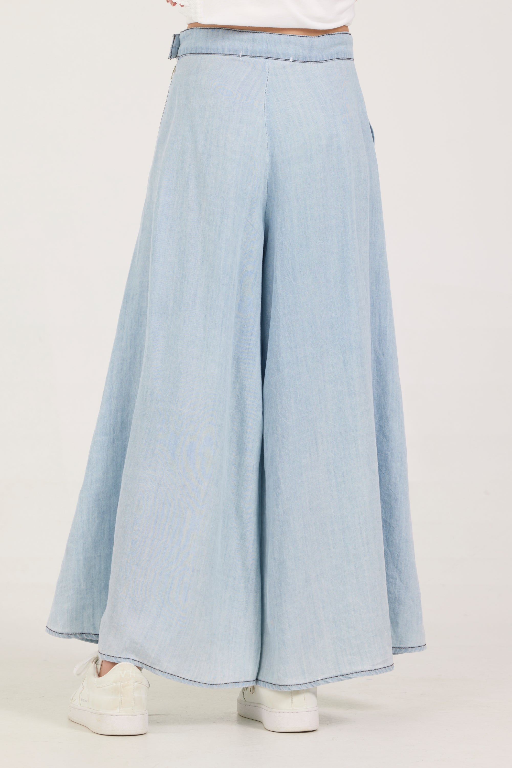 Kids Chambray Wide Leg Pant