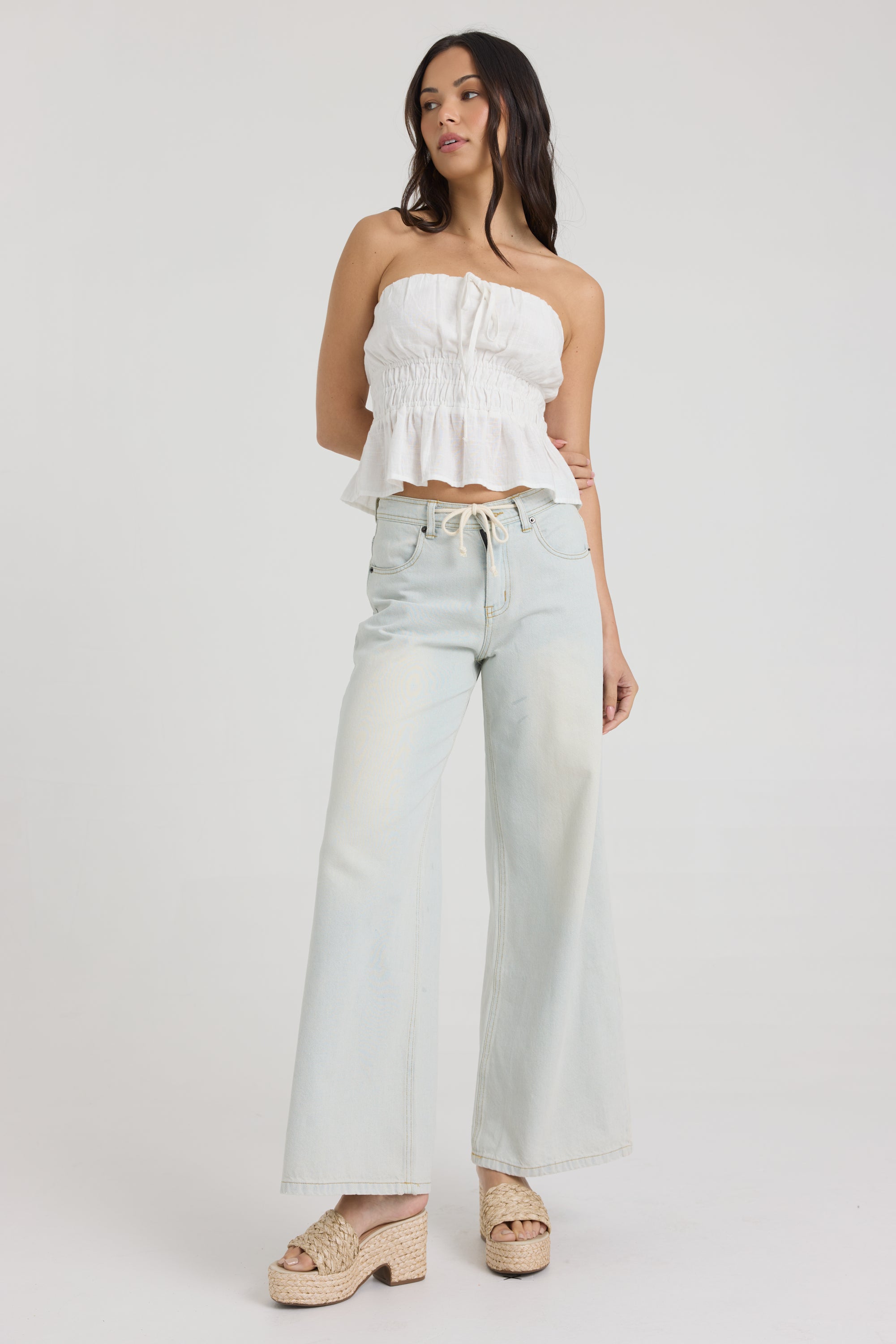 Stretch Linen Denim Pant