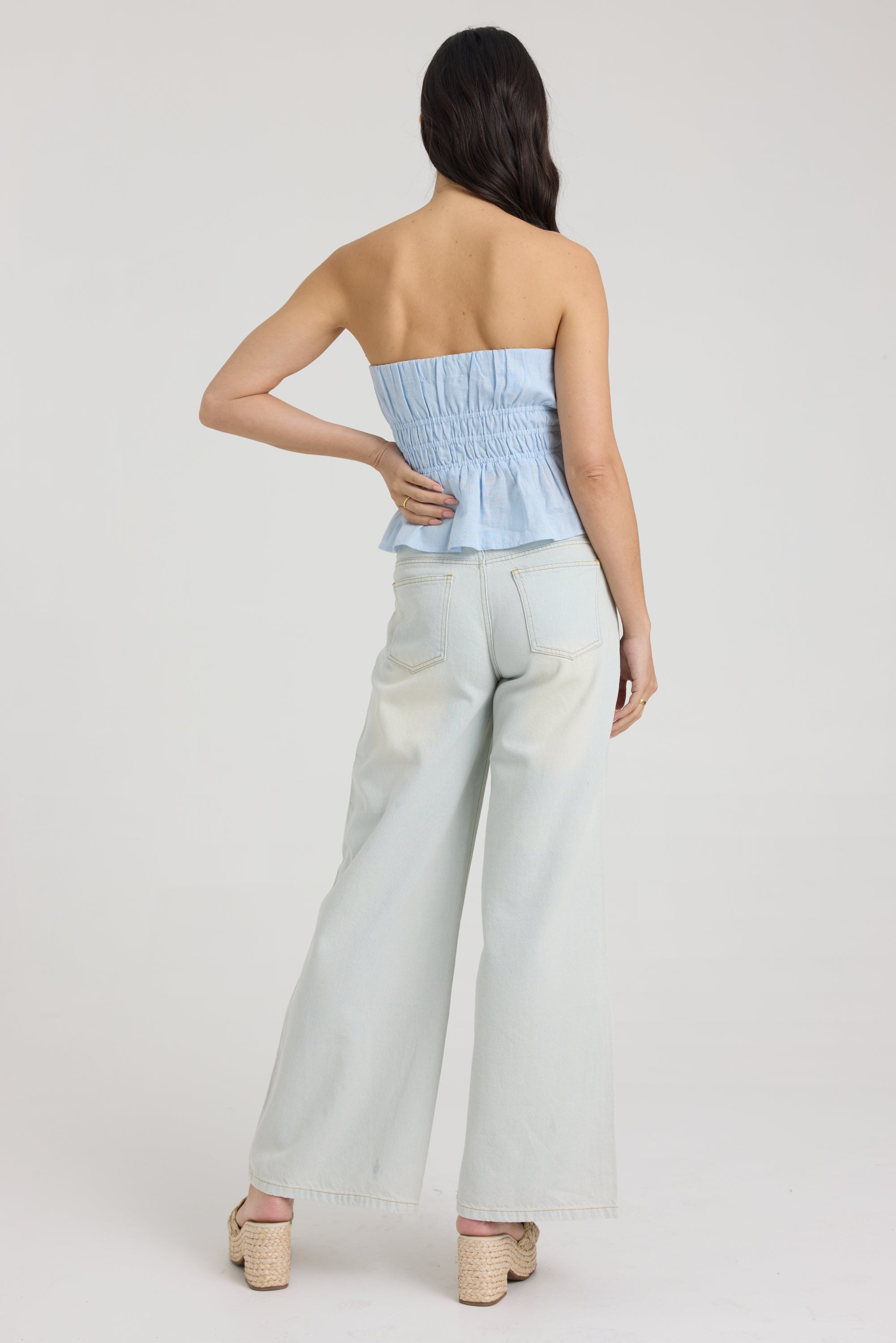 Linen Blend Halter Top