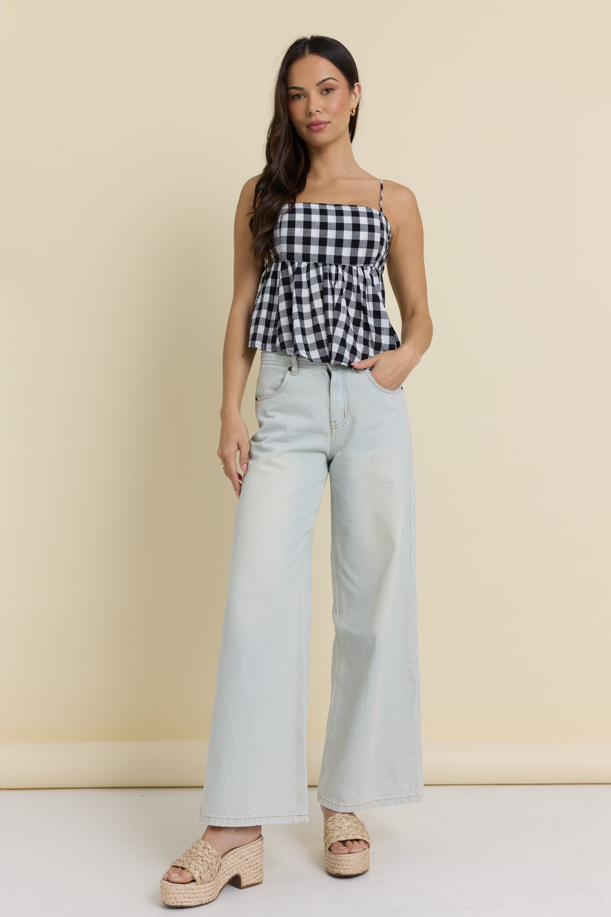Woven Flowy Top