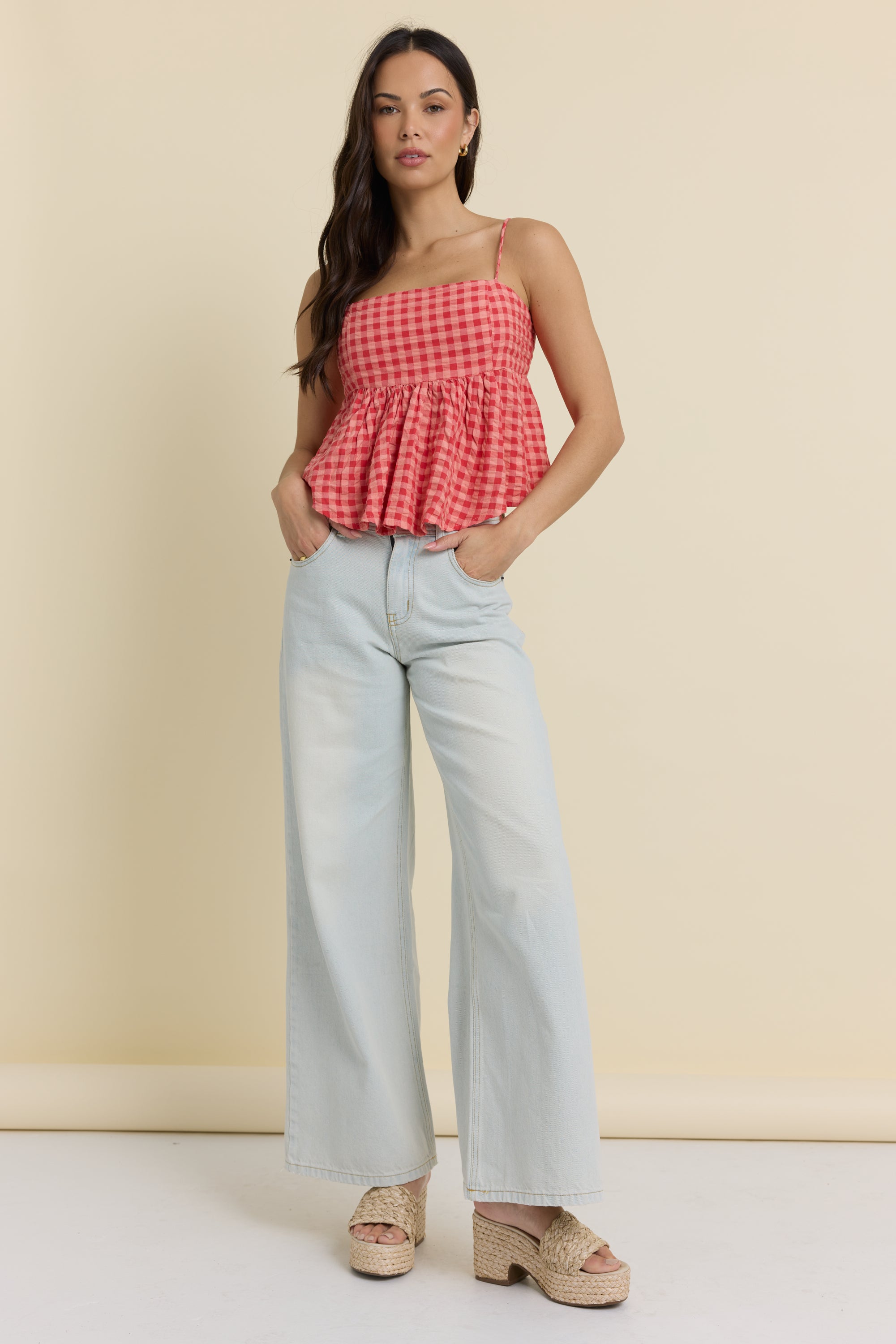 Woven Flowy Top