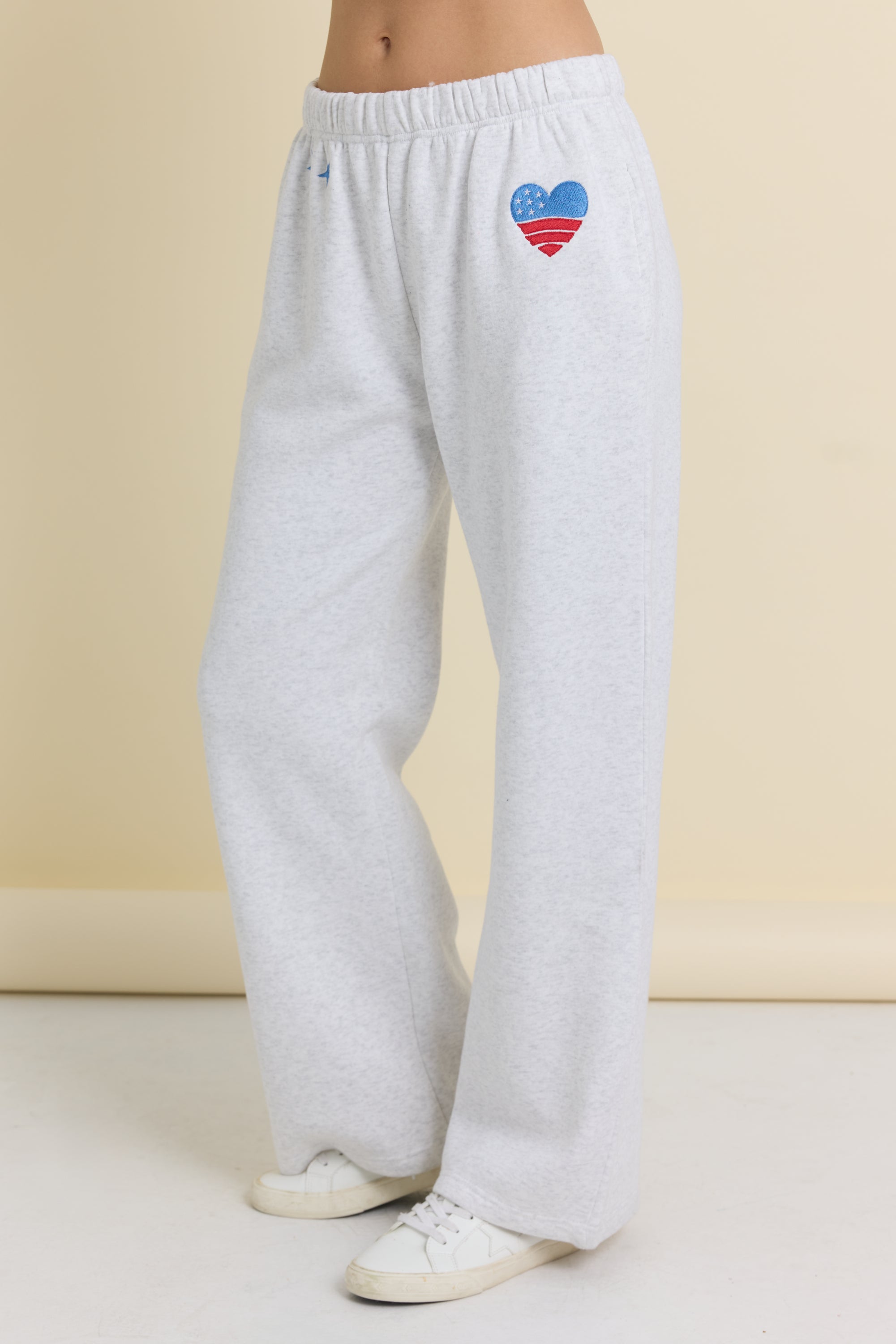 USA Embroidered Wide Leg Pants